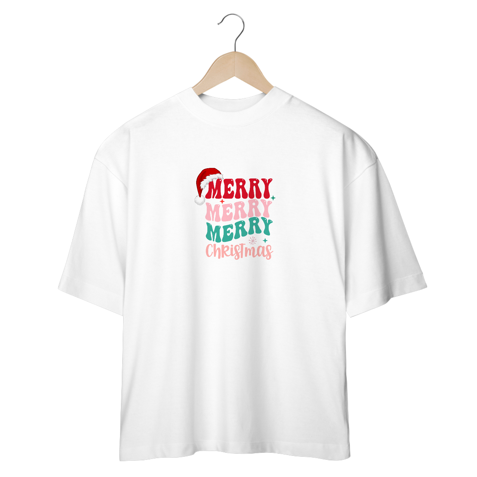 Camiseta Oversized - Merry Christmas