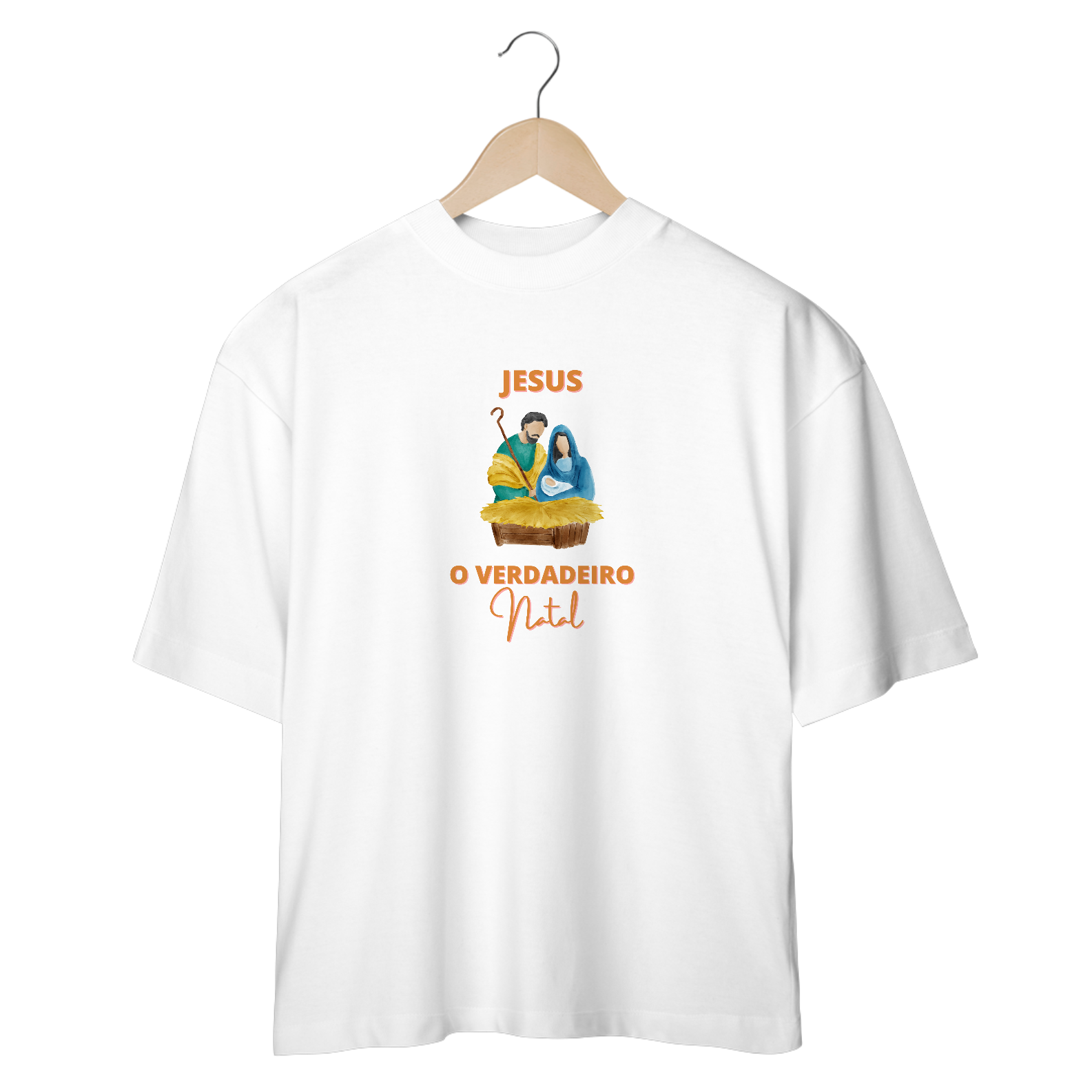 Camiseta Oversized - Jesus o verdadeiro natal