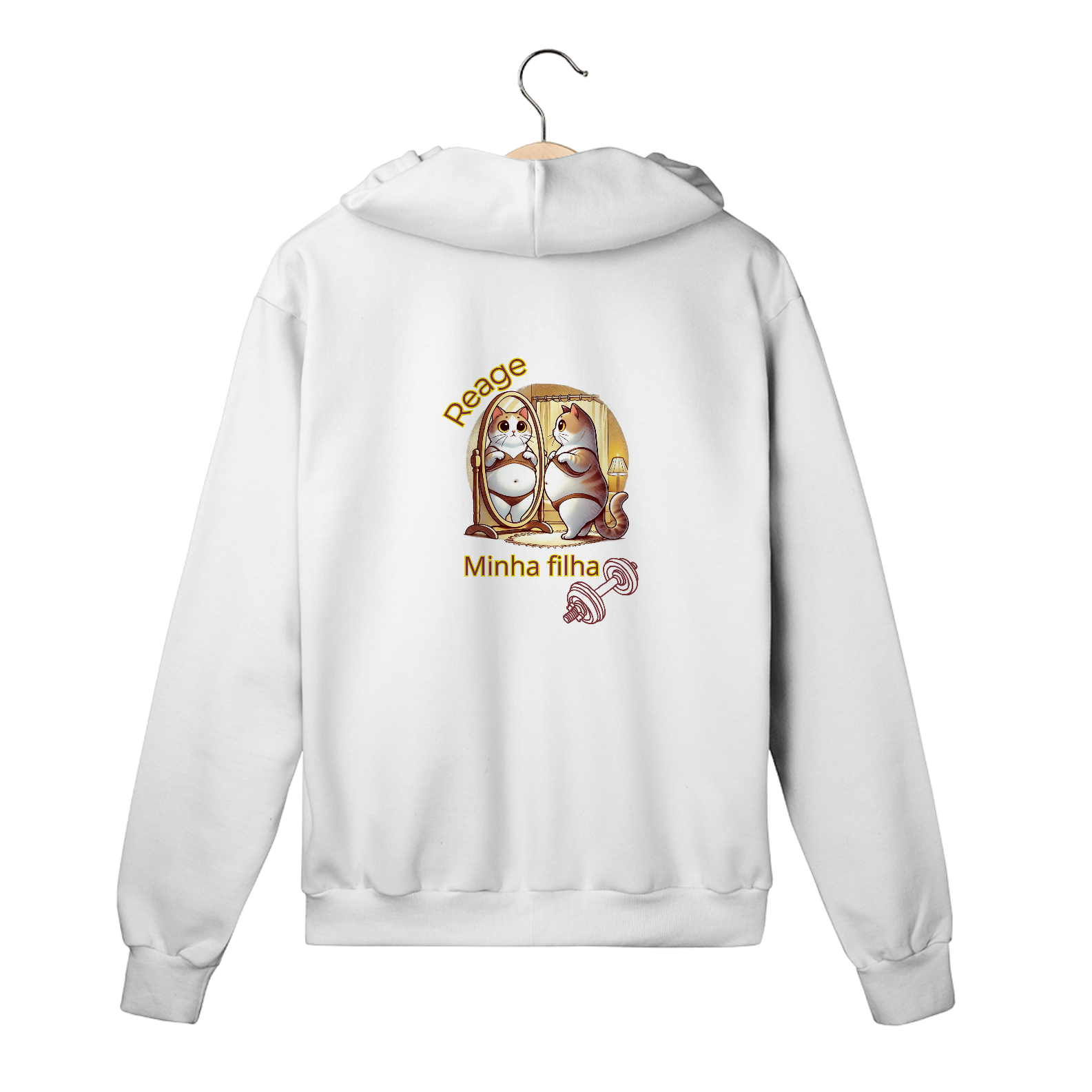 Moletom Com Zíper - Reage minha filha