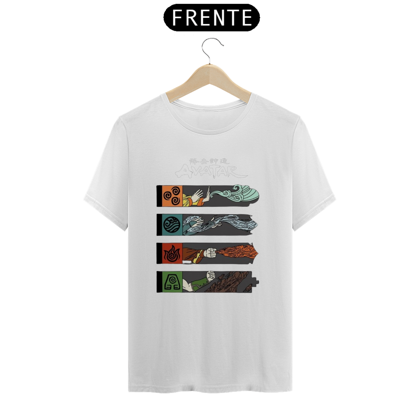 Camisa avatar a lenda de aang 