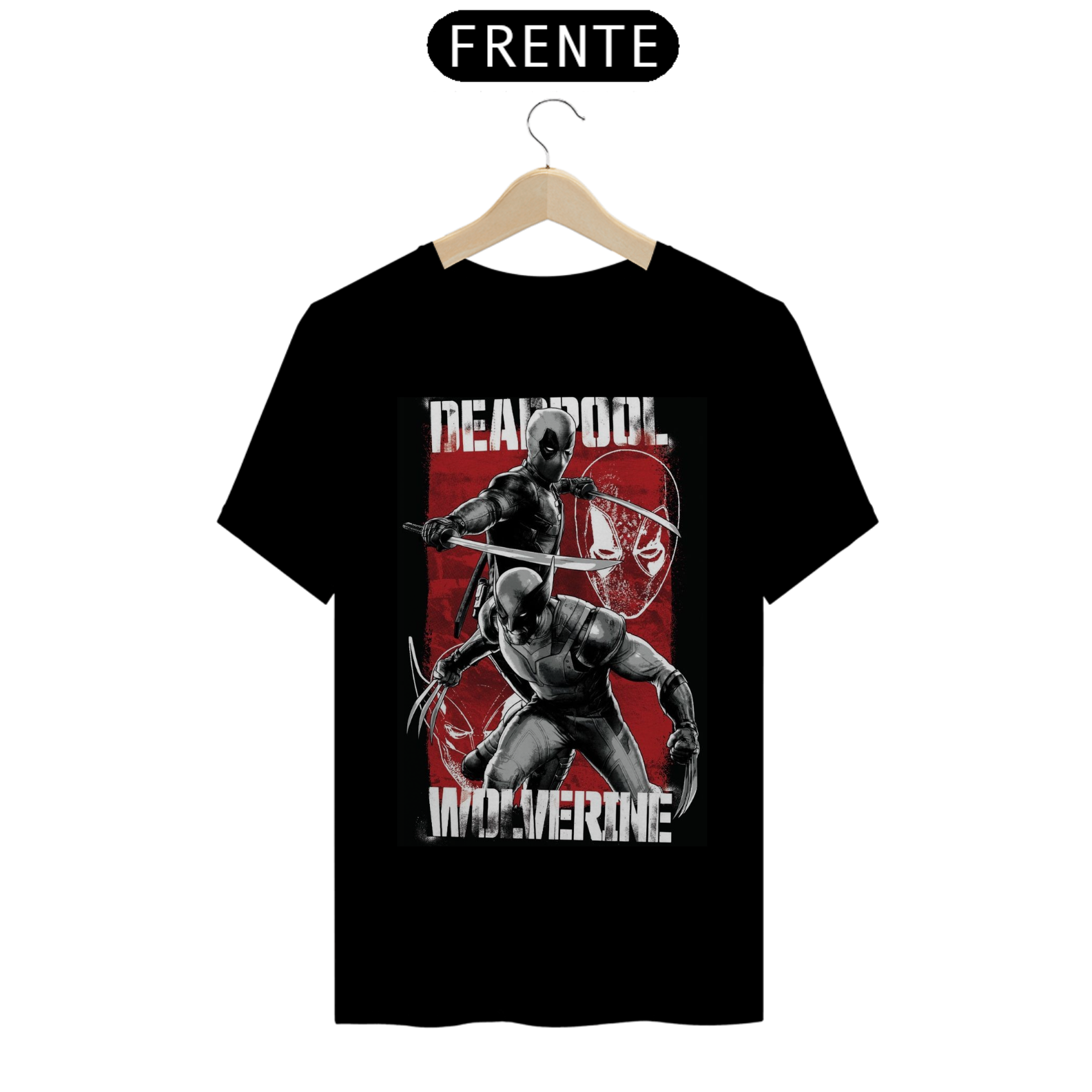 Camisa deadpool e Wolverine marvel