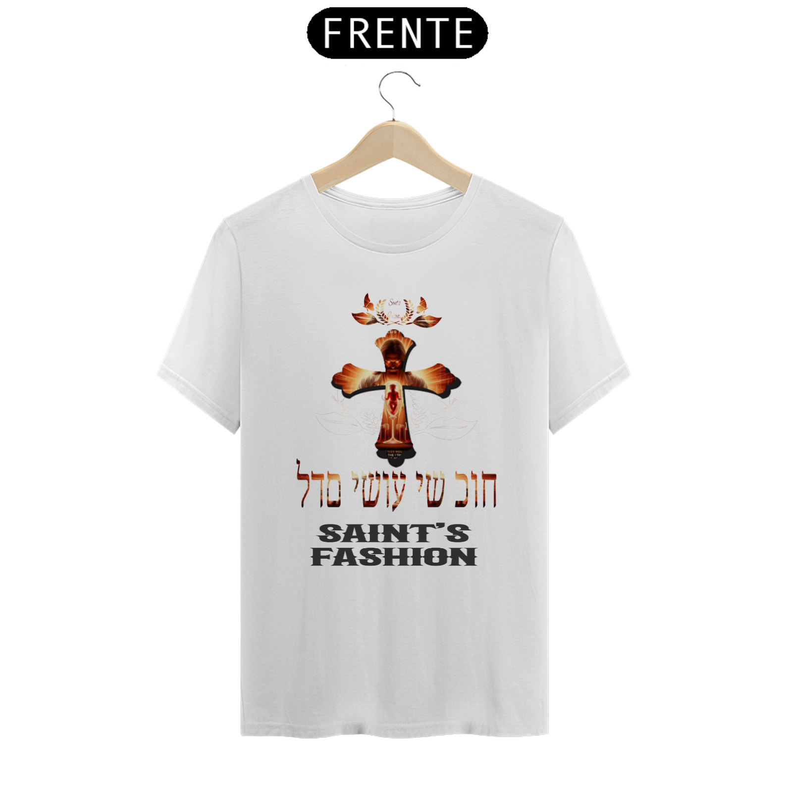 T-shirt classica Saint's Fashion Estampa sangue de jesus têm poder