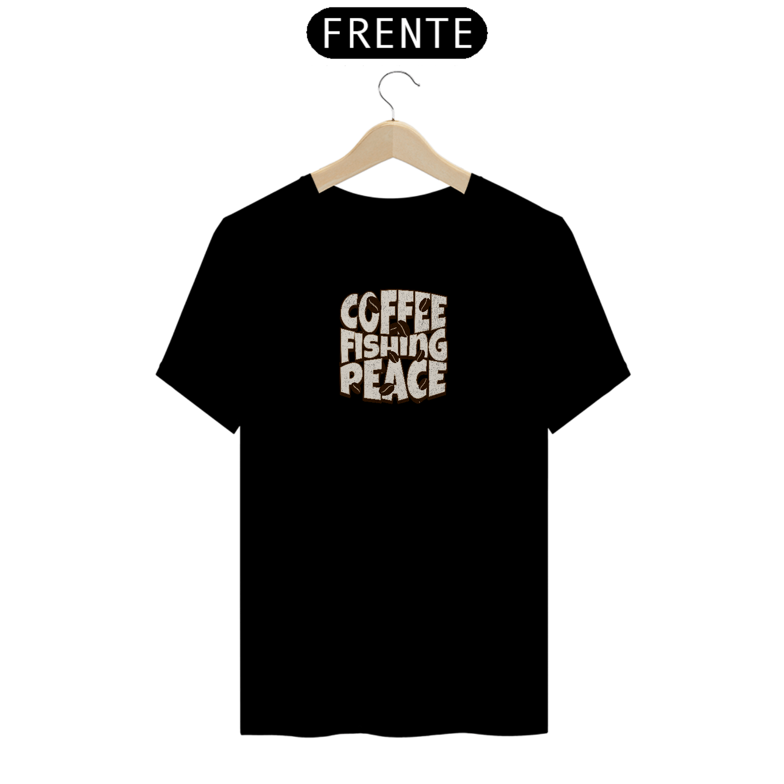 Camiseta premium ''COFFEE FISHING PEACE''