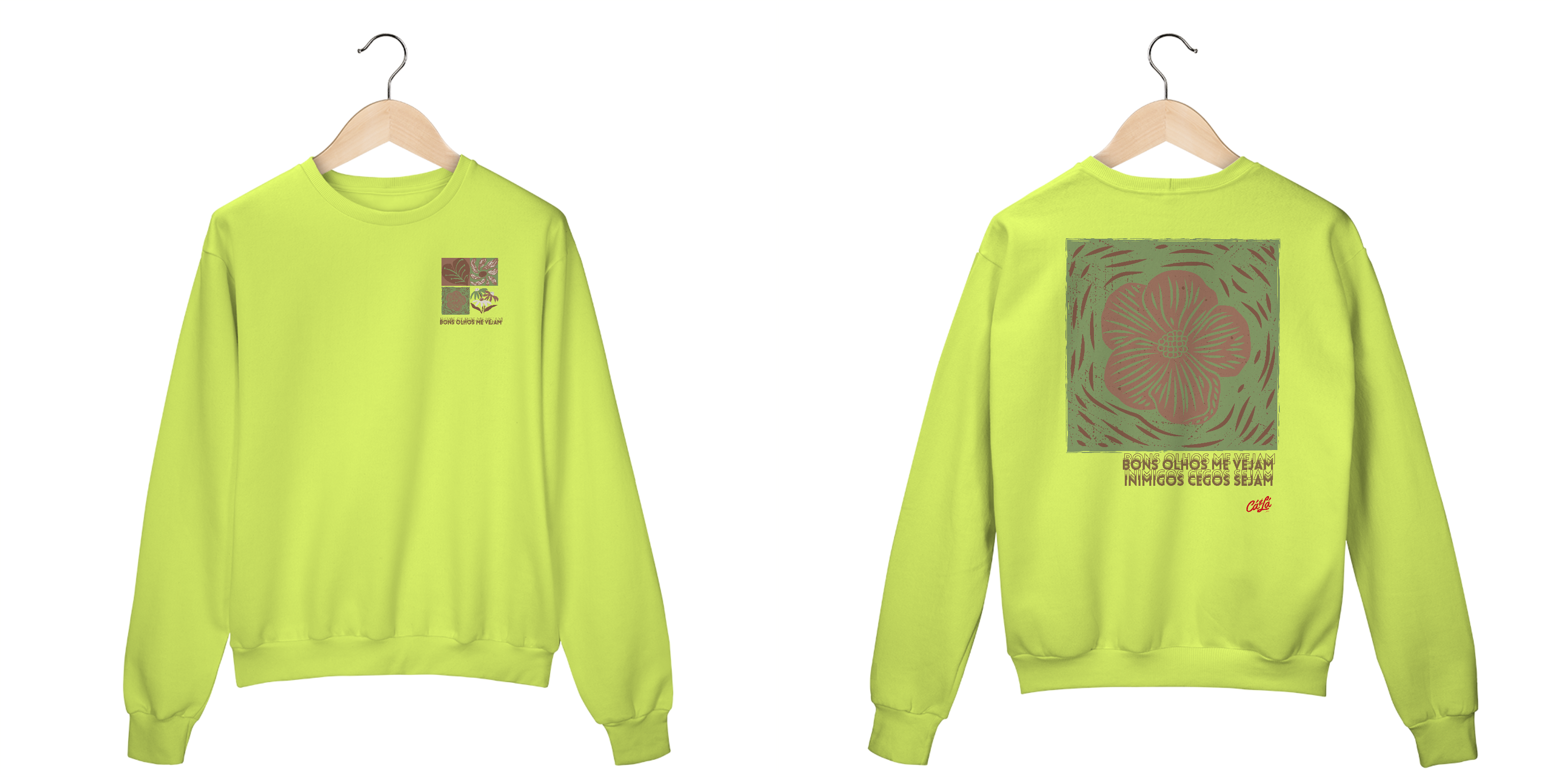 BLUSÃO MOLETOM BONS OLHOS MOSAICO FLOR - FC