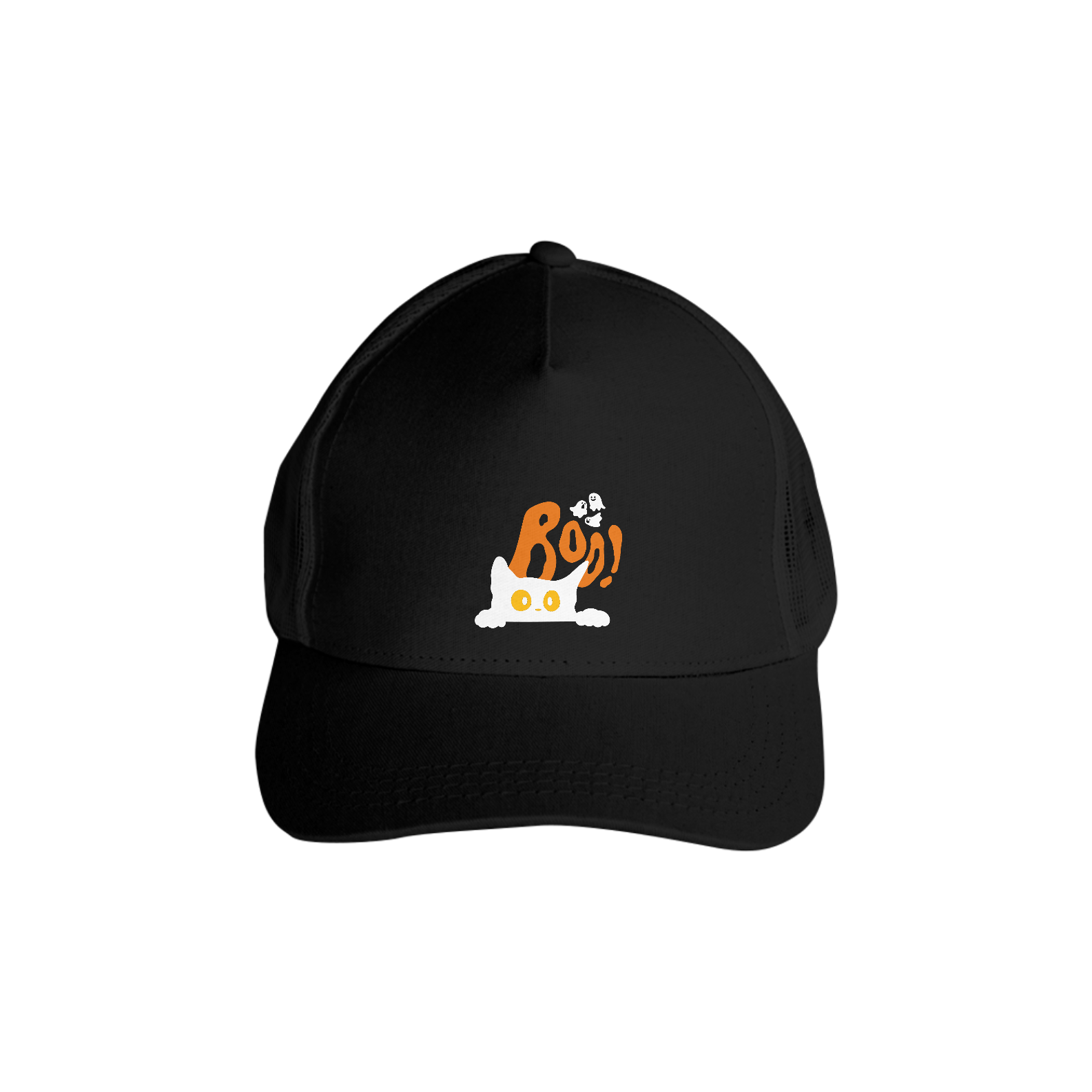 Boné Americano - Gato Branco Boo