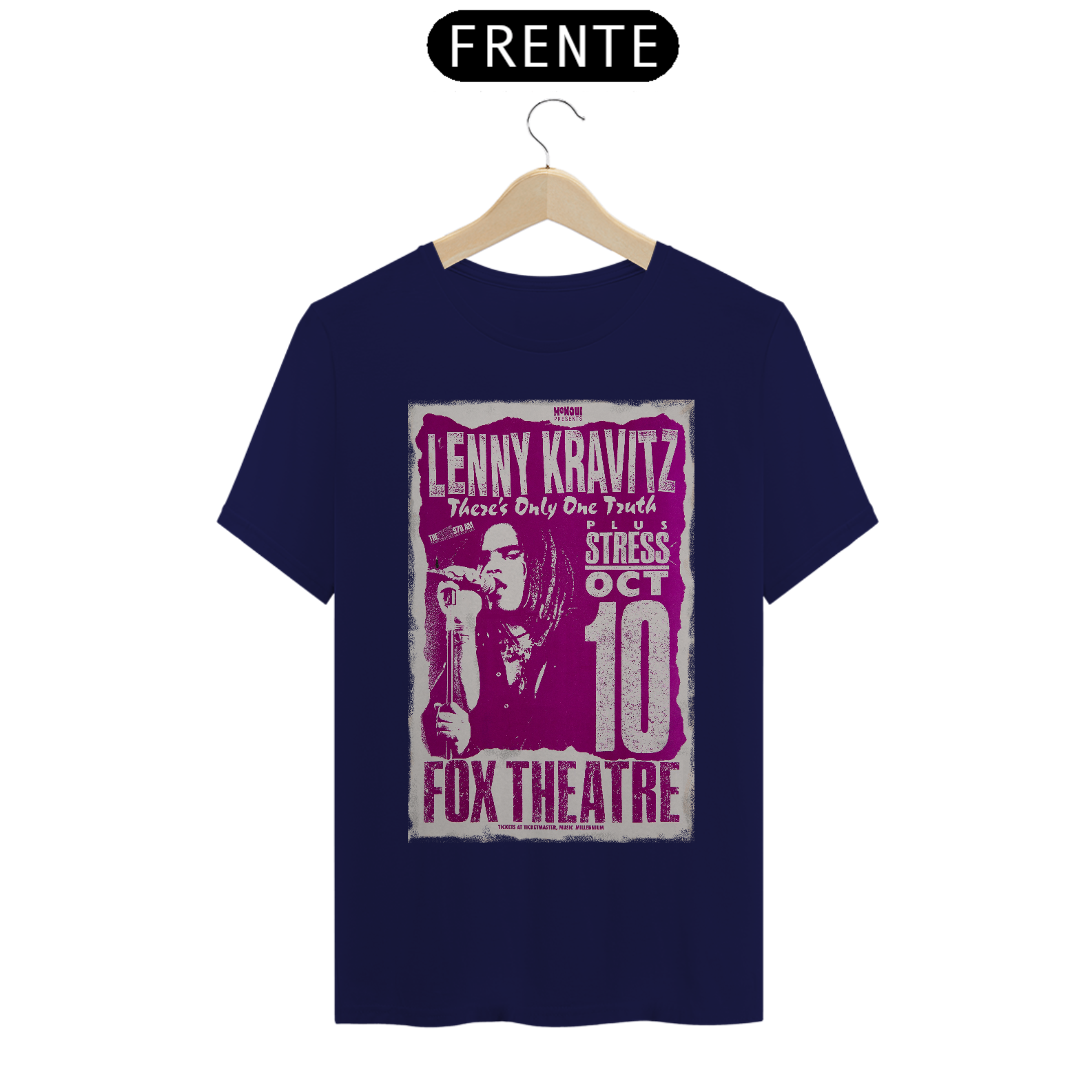 Camiseta Lenny Kravitz - Show de 1991 Em Portland, Atlanta - NOSSAS CAMISETAS SÃO MAIS AJUSTADAS AO CORPO - ANTES DE FINALIZAR, VEJA TABELA DE MEDIDAS ABAIXO DO BOTÃO COMPRAR OU COMPRE UM TAMANHO MAIOR.