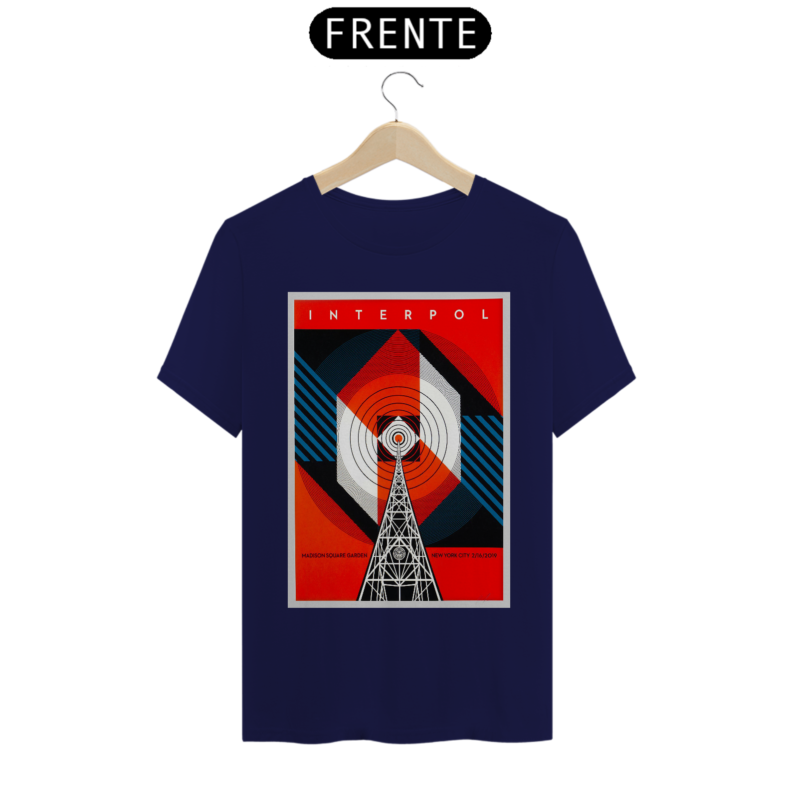 Camiseta Interpol de 2019 show em Nova Iorque no Madison Square Garden- NOSSAS CAMISETAS SÃO MAIS AJUSTADAS AO CORPO - ANTES DE FINALIZAR, VEJA TABELA DE MEDIDAS ABAIXO DO BOTÃO COMPRAR OU COMPRE UM TAMANHO MAIOR.