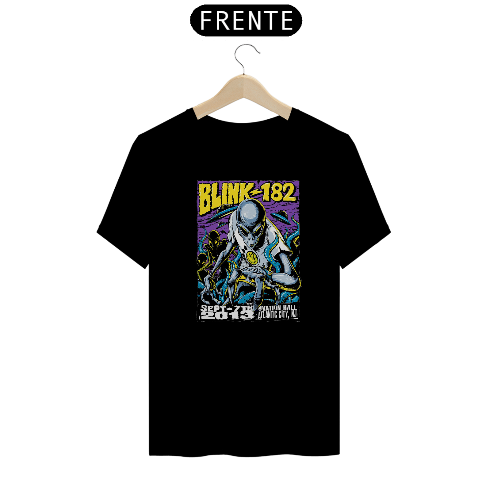 Camiseta Blink 182 Show Nova Jersey 2013 - ANTES DE COMPRAR VEJA TABELA DE MEDIDAS ABAIXO DO BOTÃO COMPRAR, POIS TROCA POR ERRO DE TAMANHO É DE RESPONSABILIDADE SUA E GERA CUSTO PRA VOCÊ