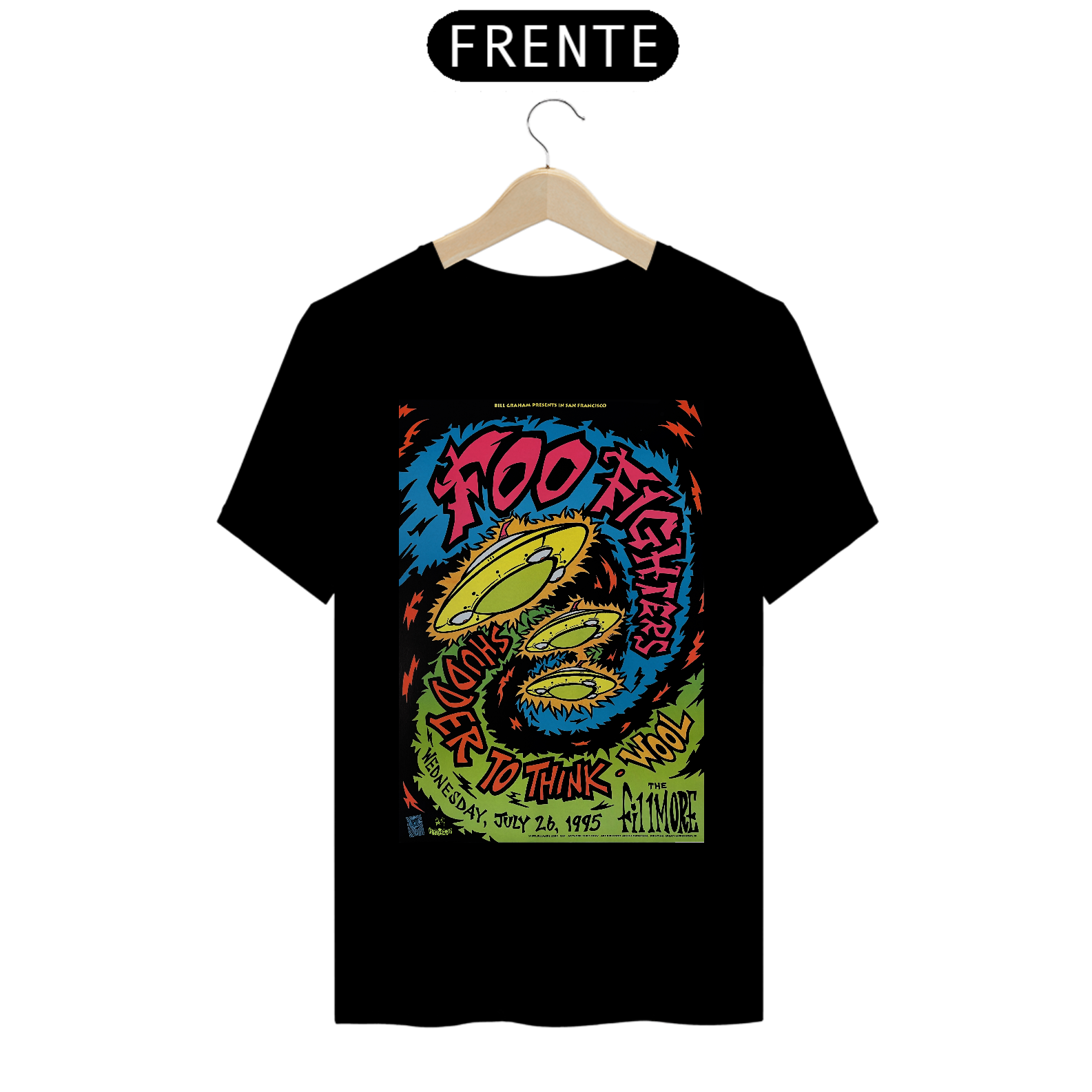 Camiseta primeiro show do primeiro album do Foo Fighters de 1995 - ANTES DE COMPRAR VEJA TABELA DE MEDIDAS ABAIXO DO BOTÃO COMPRAR, POIS TROCA POR ERRO DE TAMANHO É DE RESPONSABILIDADE SUA E GERA CUSTO PRA VOCÊ