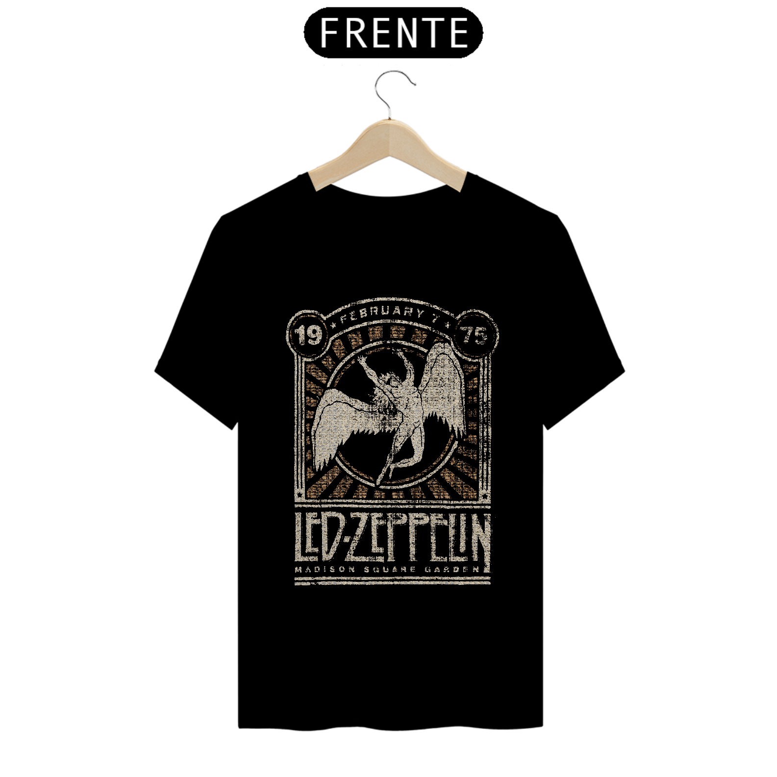 Camiseta Led Zeppelin Show NY em 1975 -ANTES DE COMPRAR VEJA TABELA DE MEDIDAS ABAIXO DO BOTÃO COMPRAR, POIS TROCA POR ERRO DE TAMANHO É DE RESPONSABILIDADE SUA E GERA CUSTO PRA VOCÊ