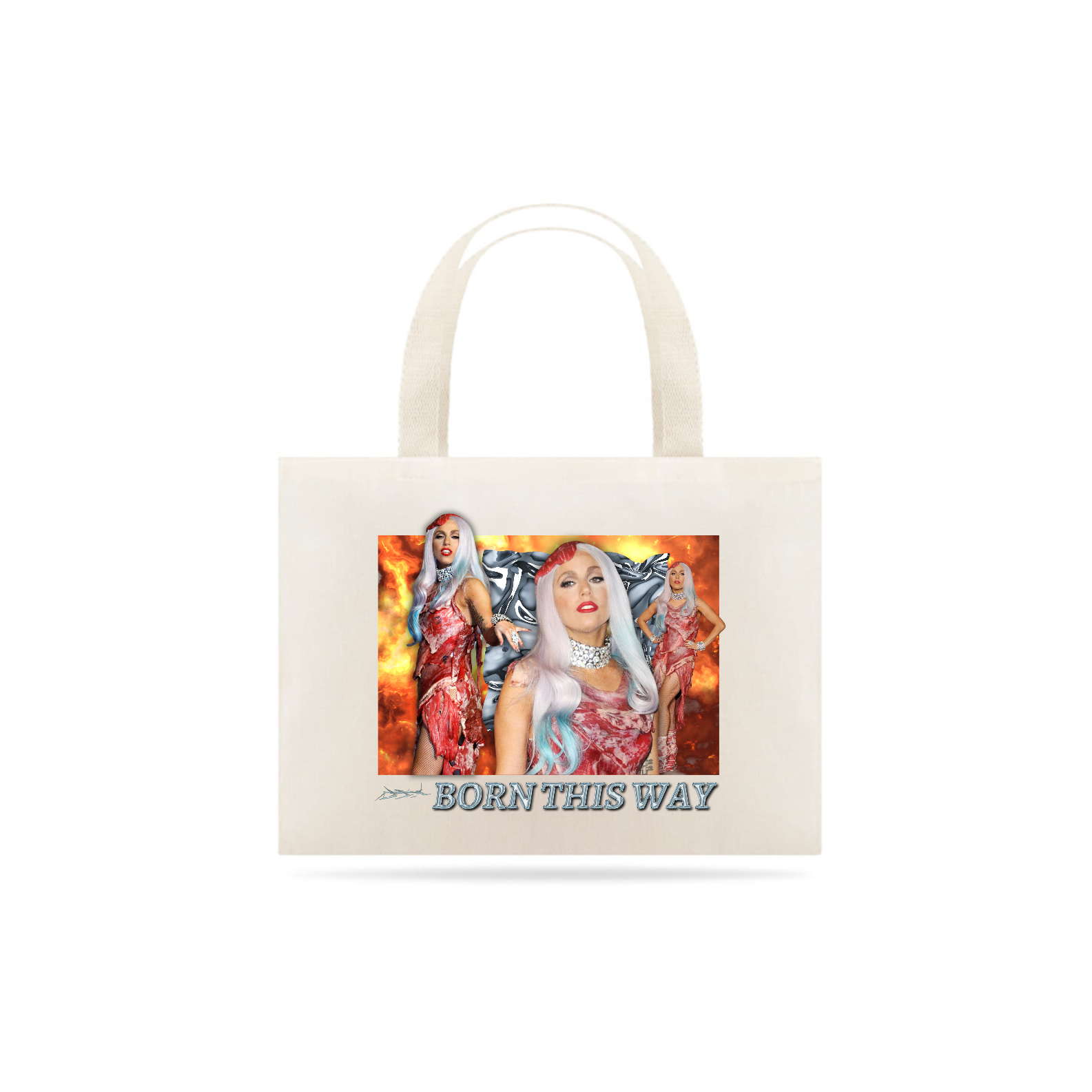 LADY GAGA VESTIDO DE CARNE BORN THIS WAY ECOBAG