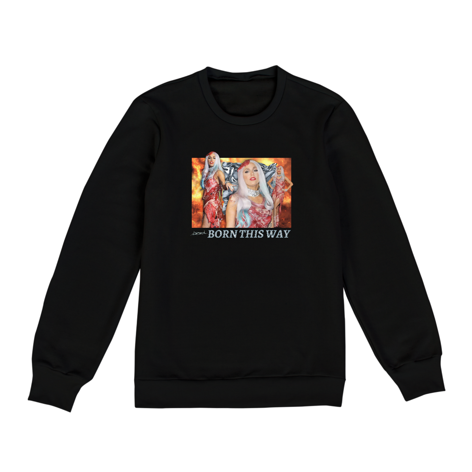 LADY GAGA VESTIDO DE CARNE BORN THIS WAY MOLETOM