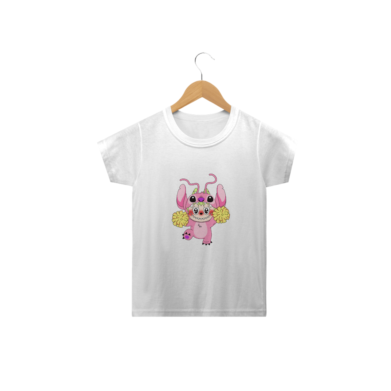 Camiseta Labubu Lafufu Angel Stitch Infantil