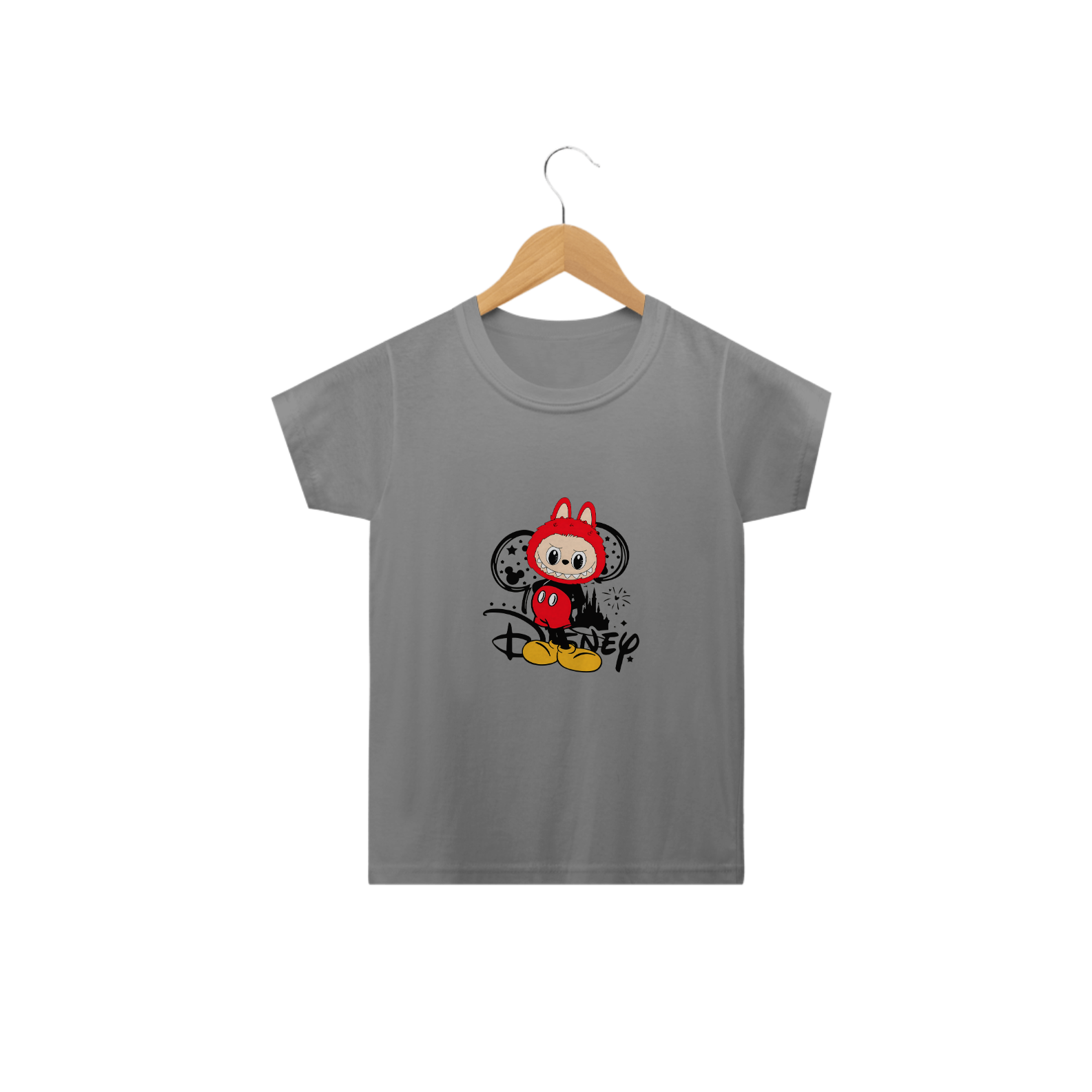Camiseta Labubu Lafufu Mickey Disney Infantil