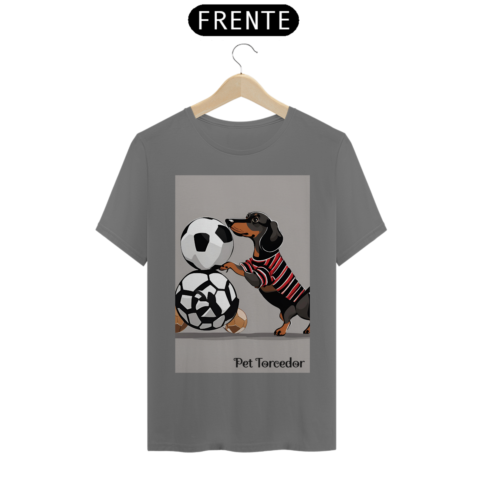 Camisa Malha Estonada Dachshund Tricolor
