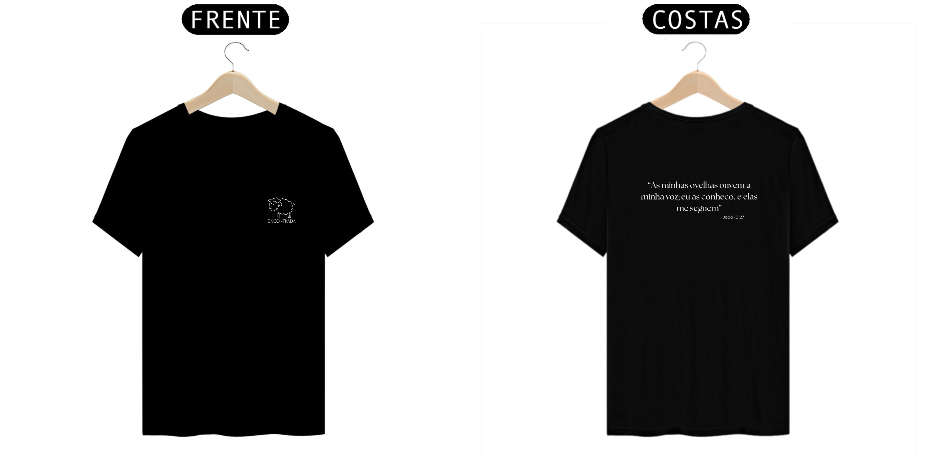 Camiseta gospel - Ovelha encontrada preta