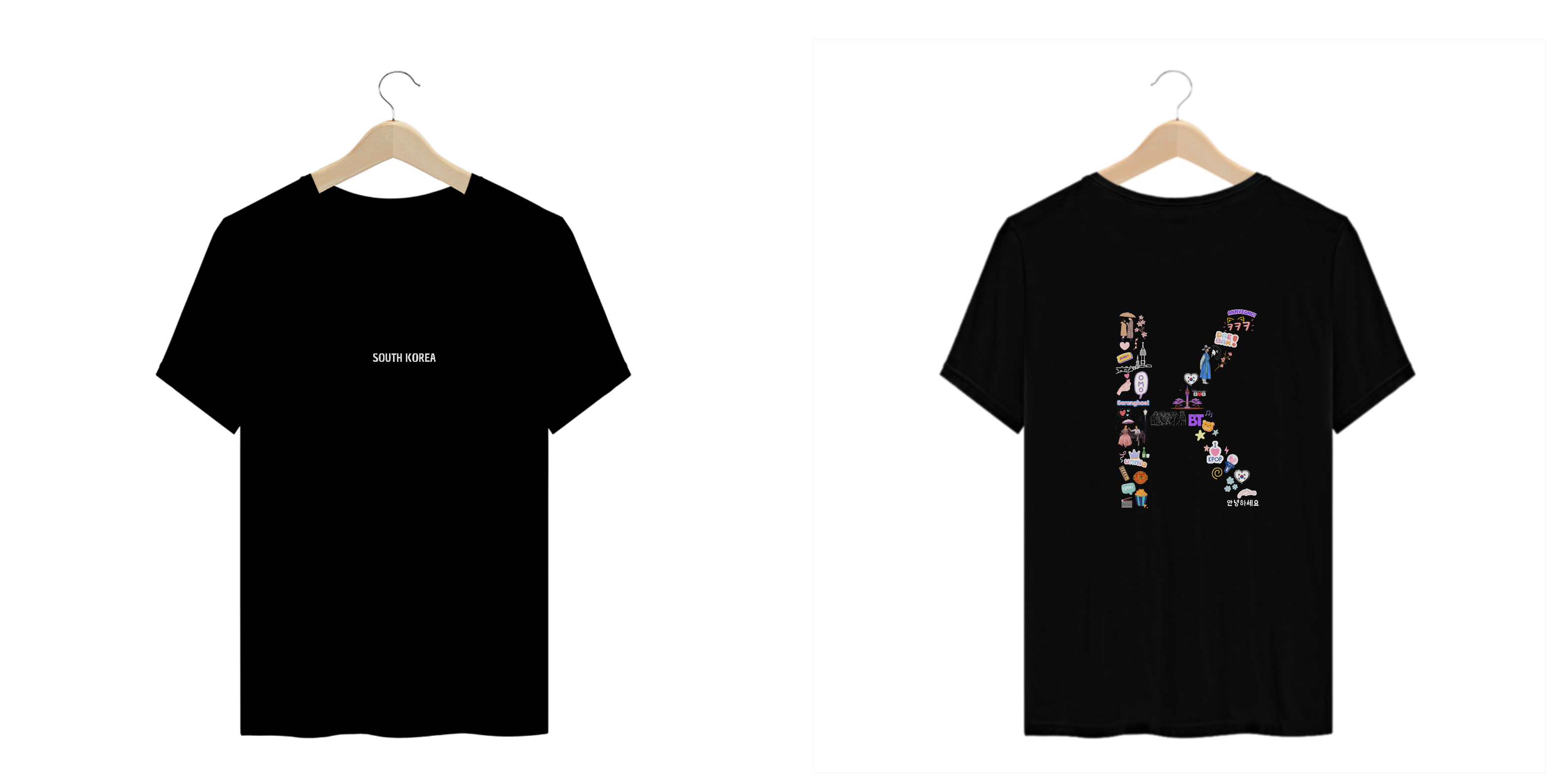 Camiseta South Korea -cute Plus Size