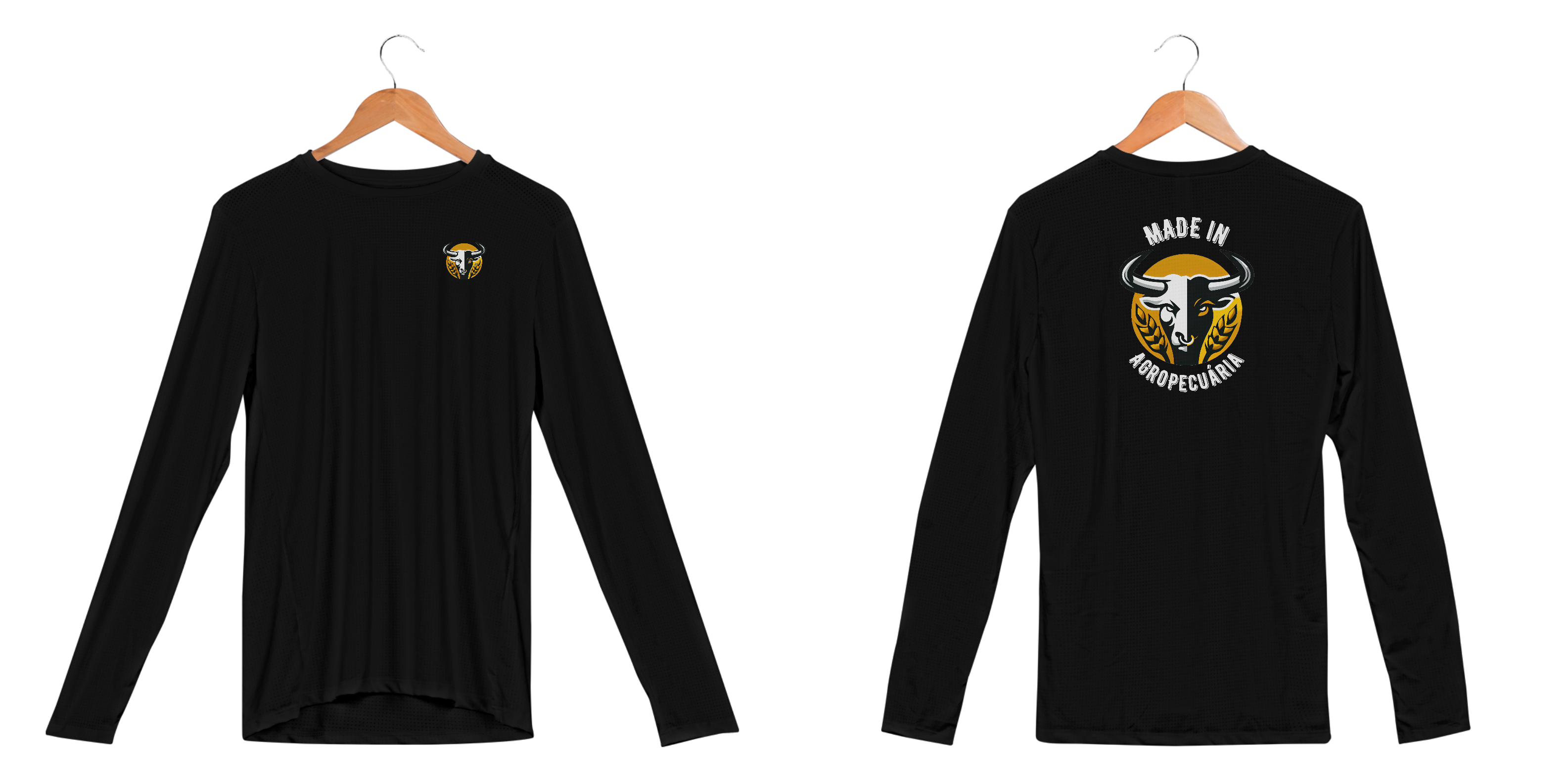 Camisa Manga Longa UV - Logo com escrito nas costas