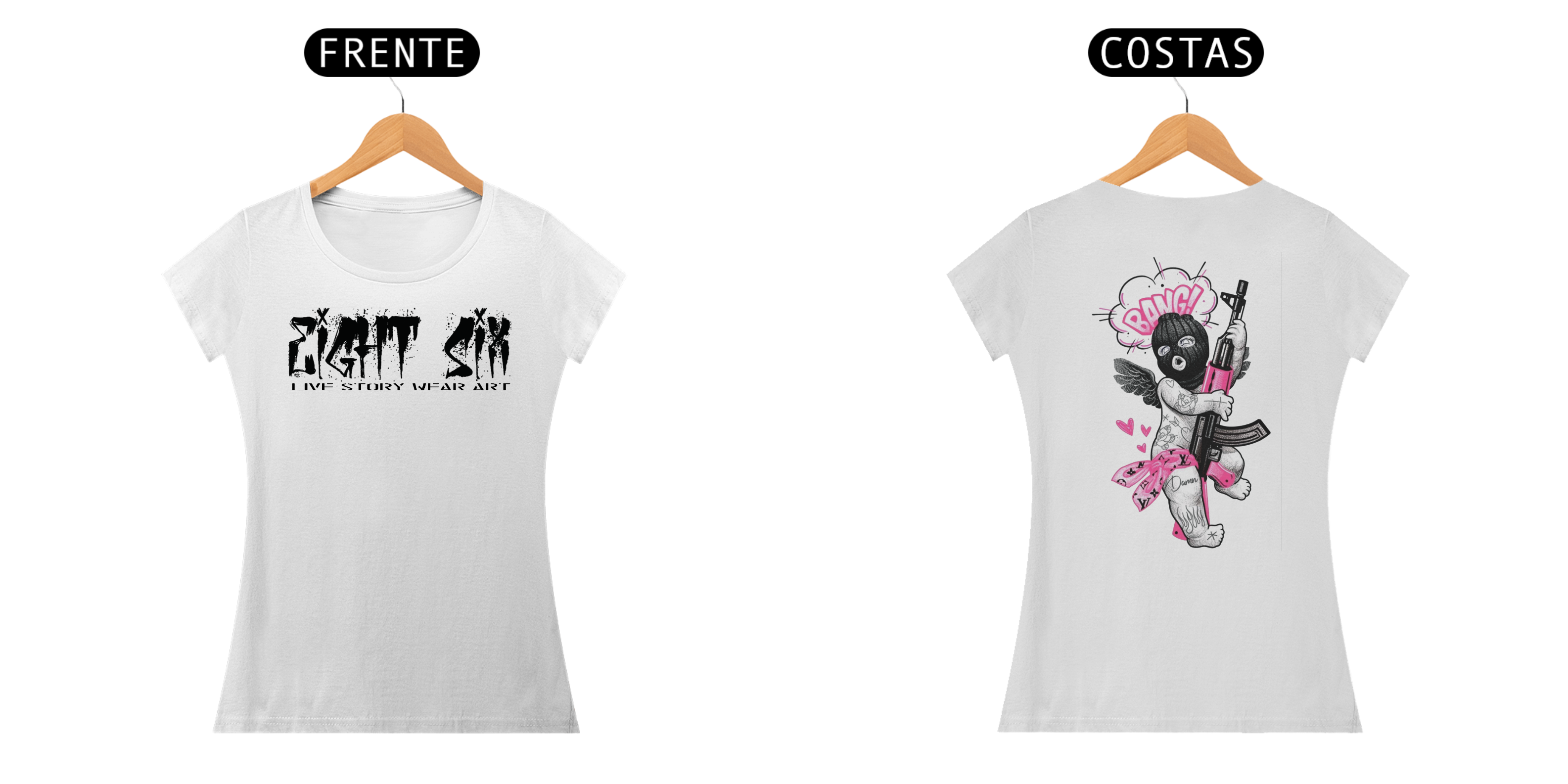 Camisa BabyLong Gangsta Angel