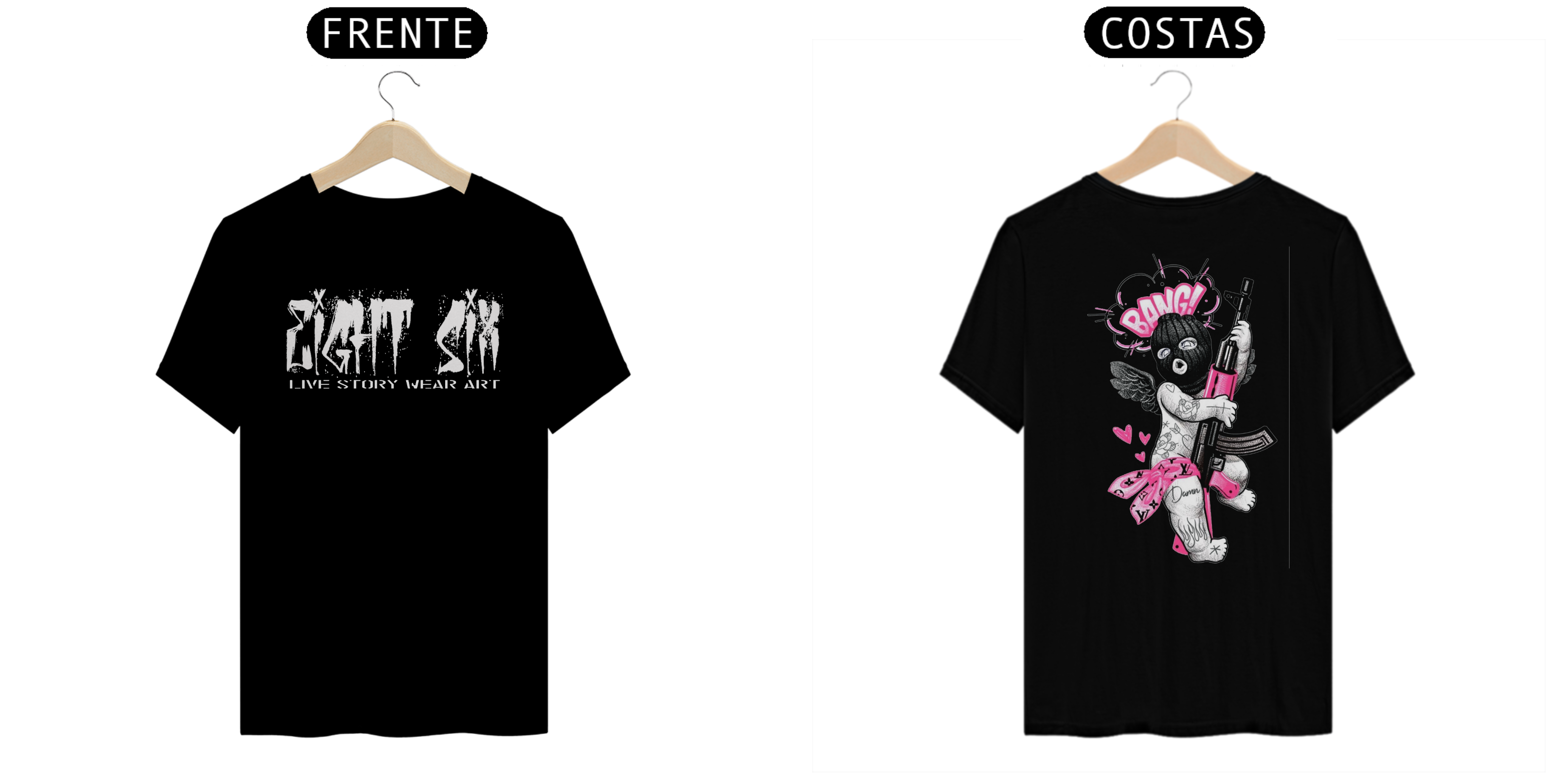 Camisa Gangsta Angel Preta