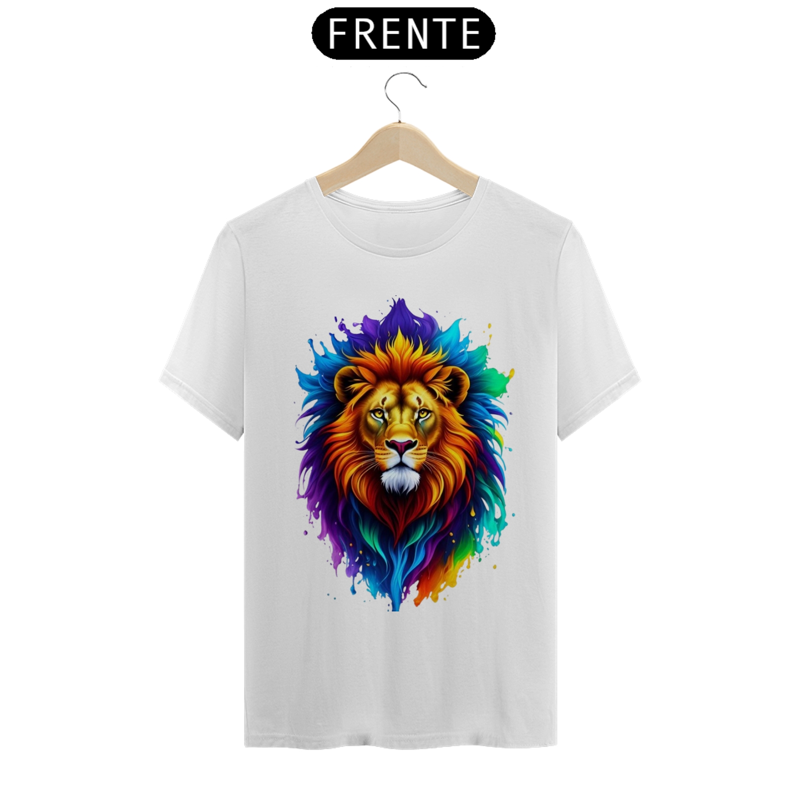 Camiseta Leao Colorido