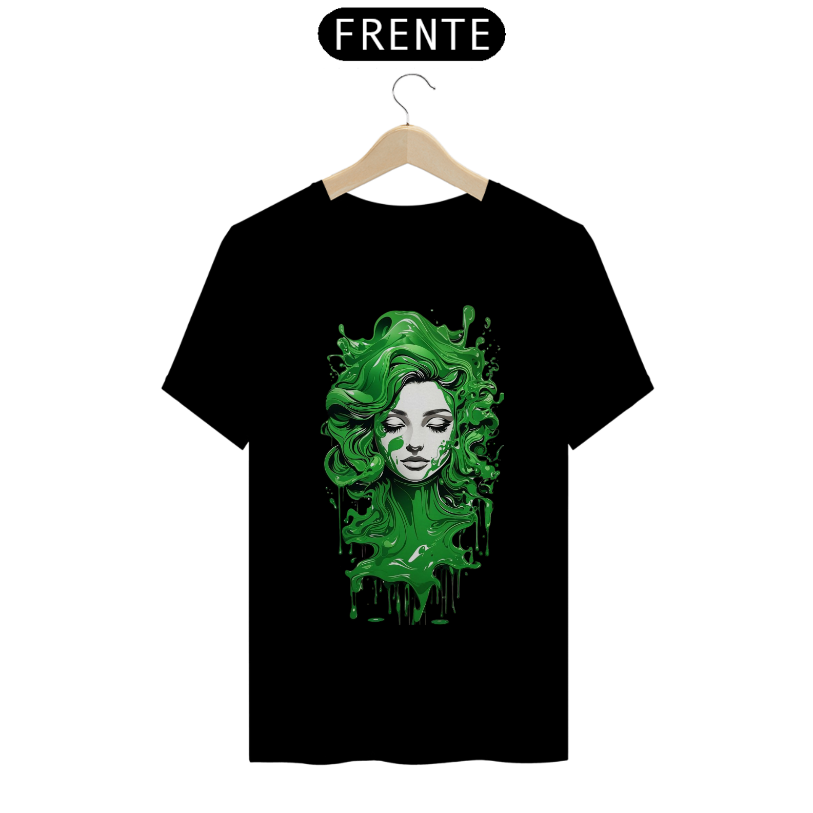 Camiseta - Cabelo Verde