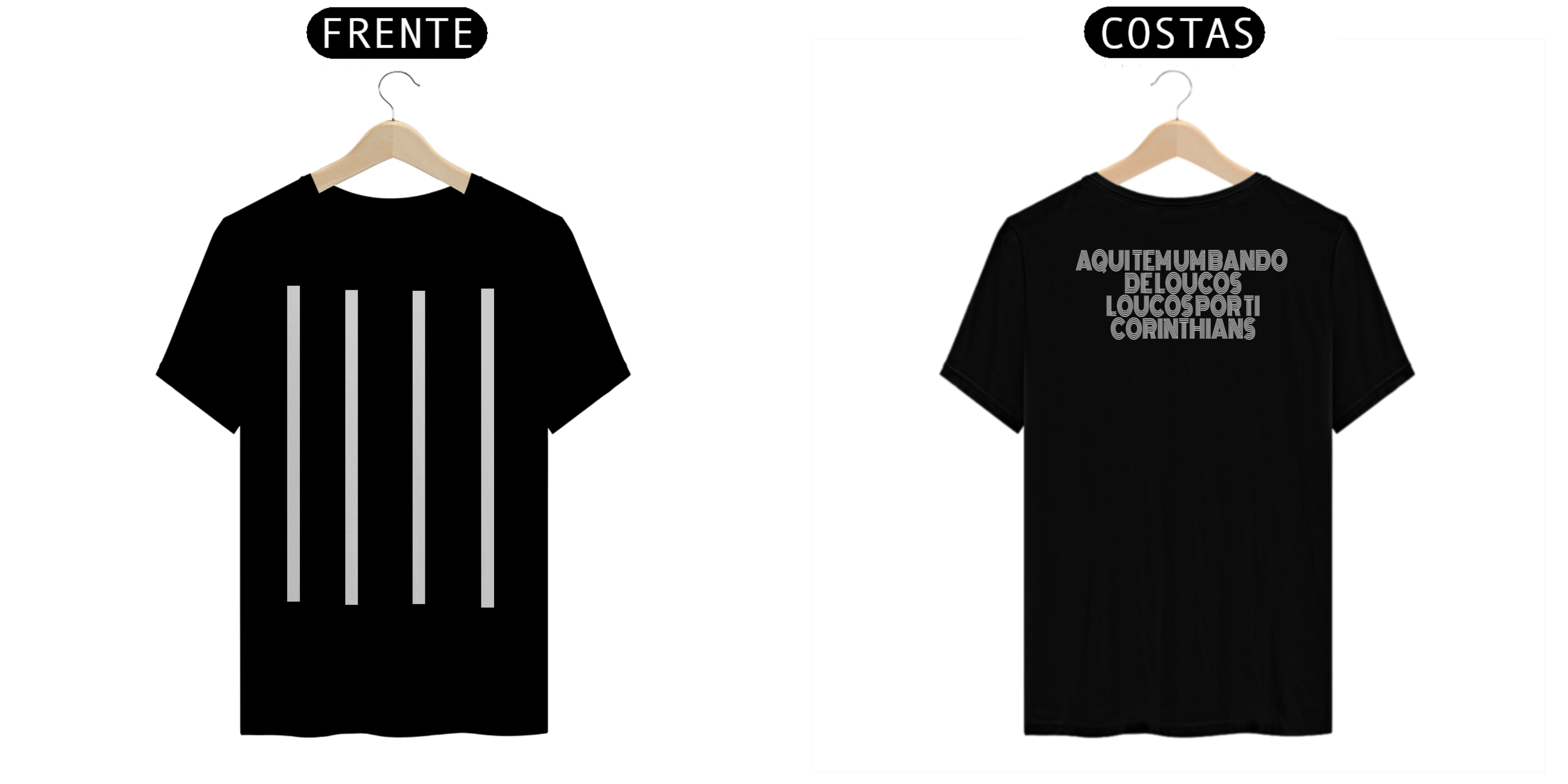 Nome do produto: CORINTHIANS AQUI TEM UM BANDO DE LOUCOS