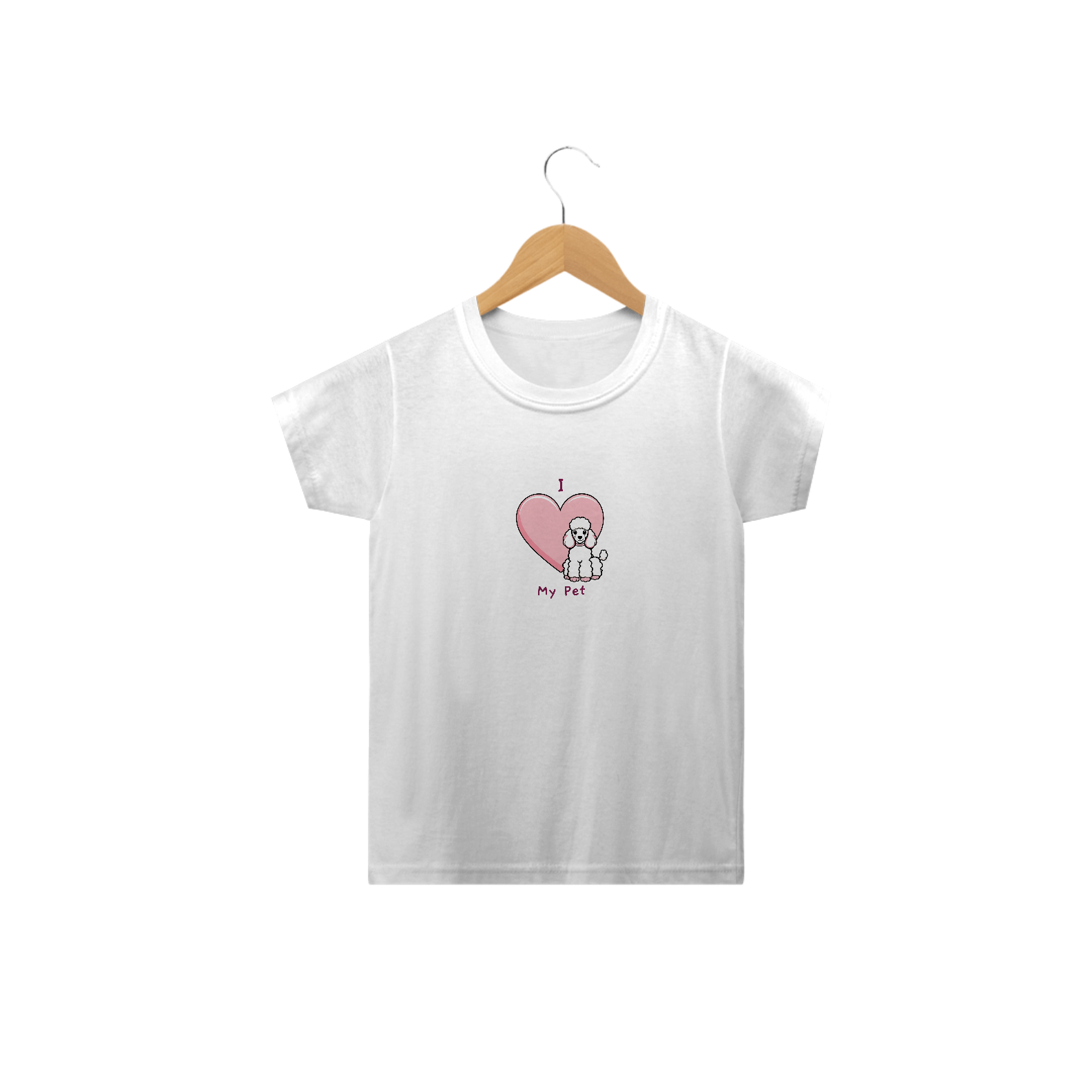 T-Shirt Infantil I Love My Pet (Poodle)
