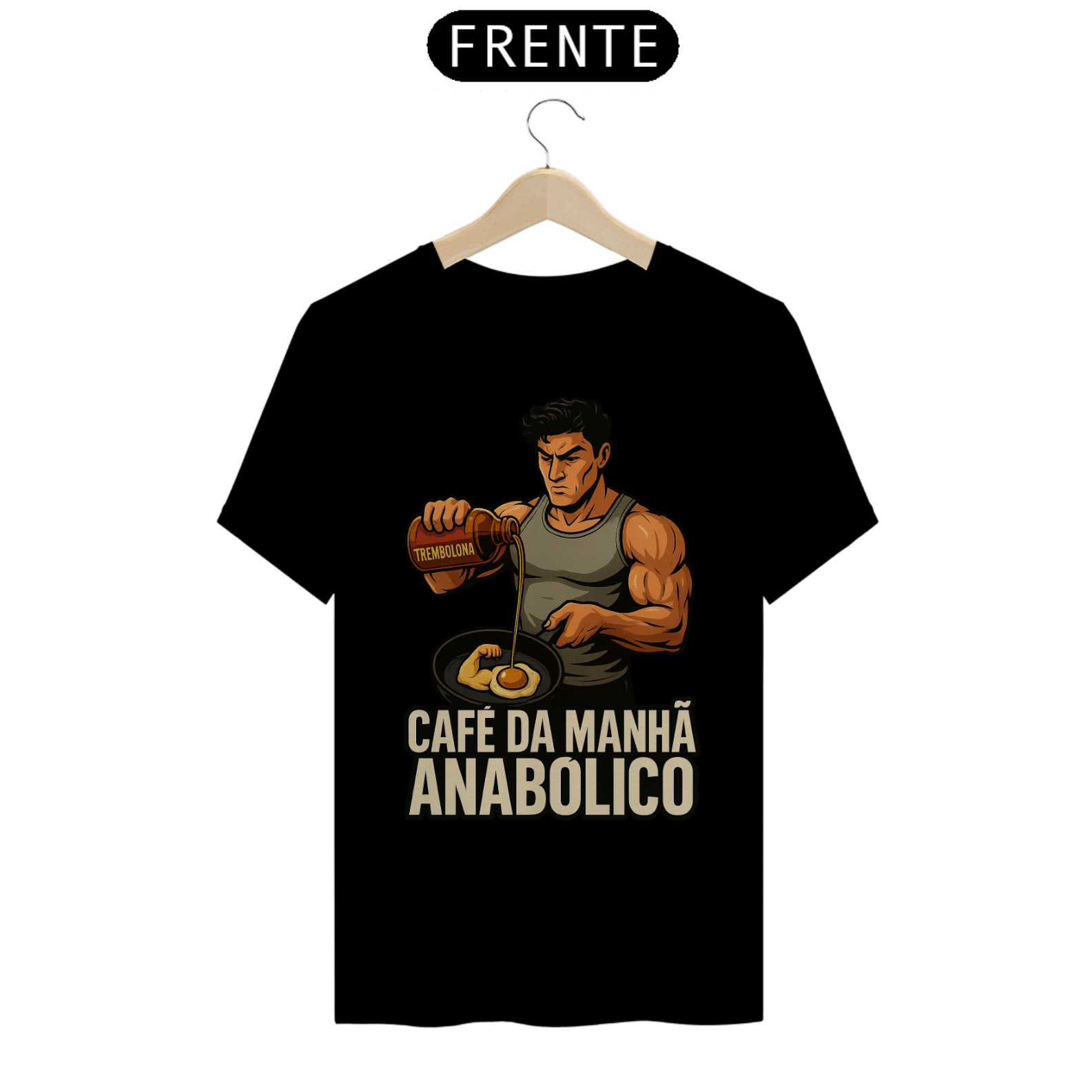 Camisa café anabólico 
