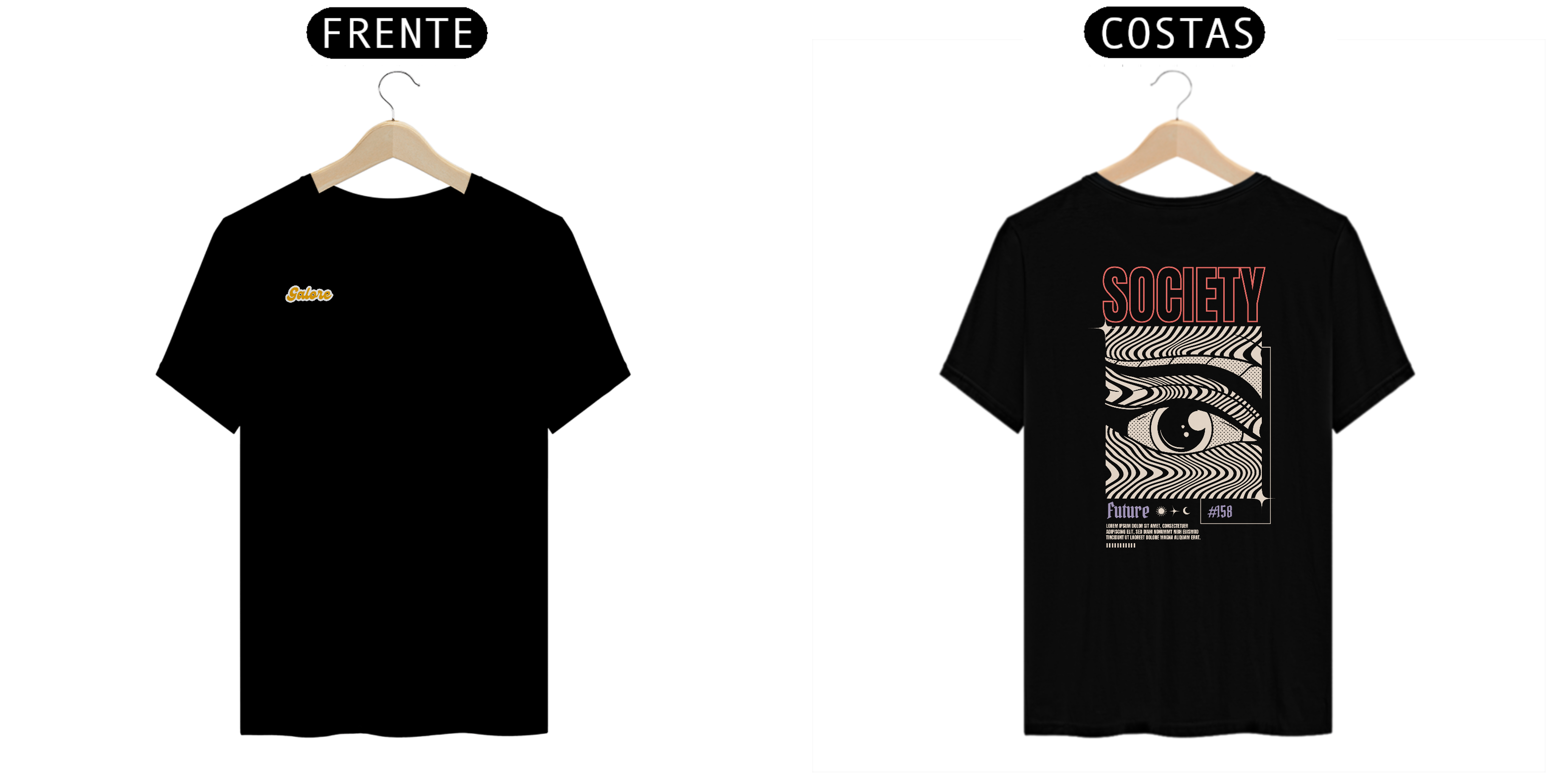 T-Shirt Black Street Style Unissex Galore & Society