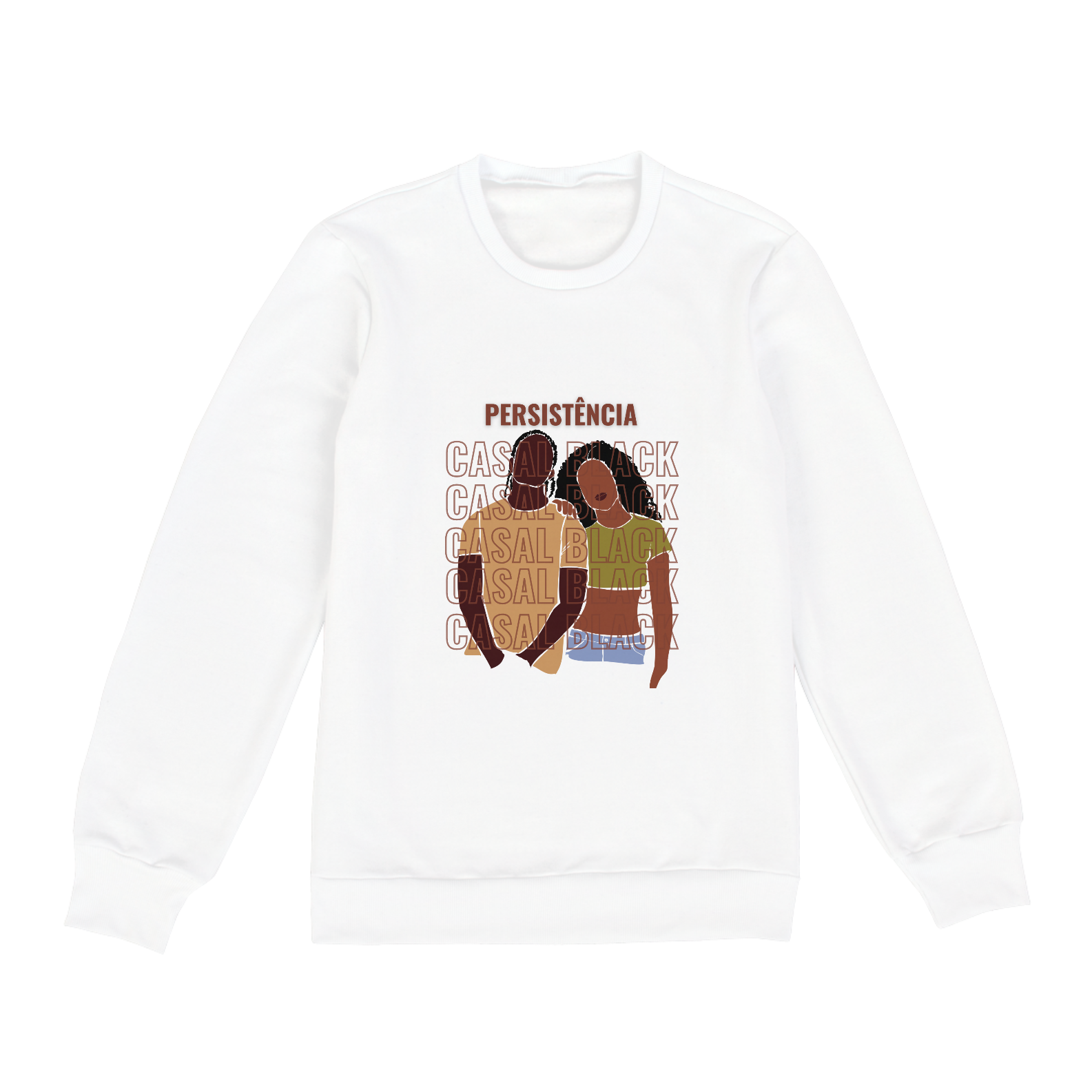 Moletom Casal Black Branco