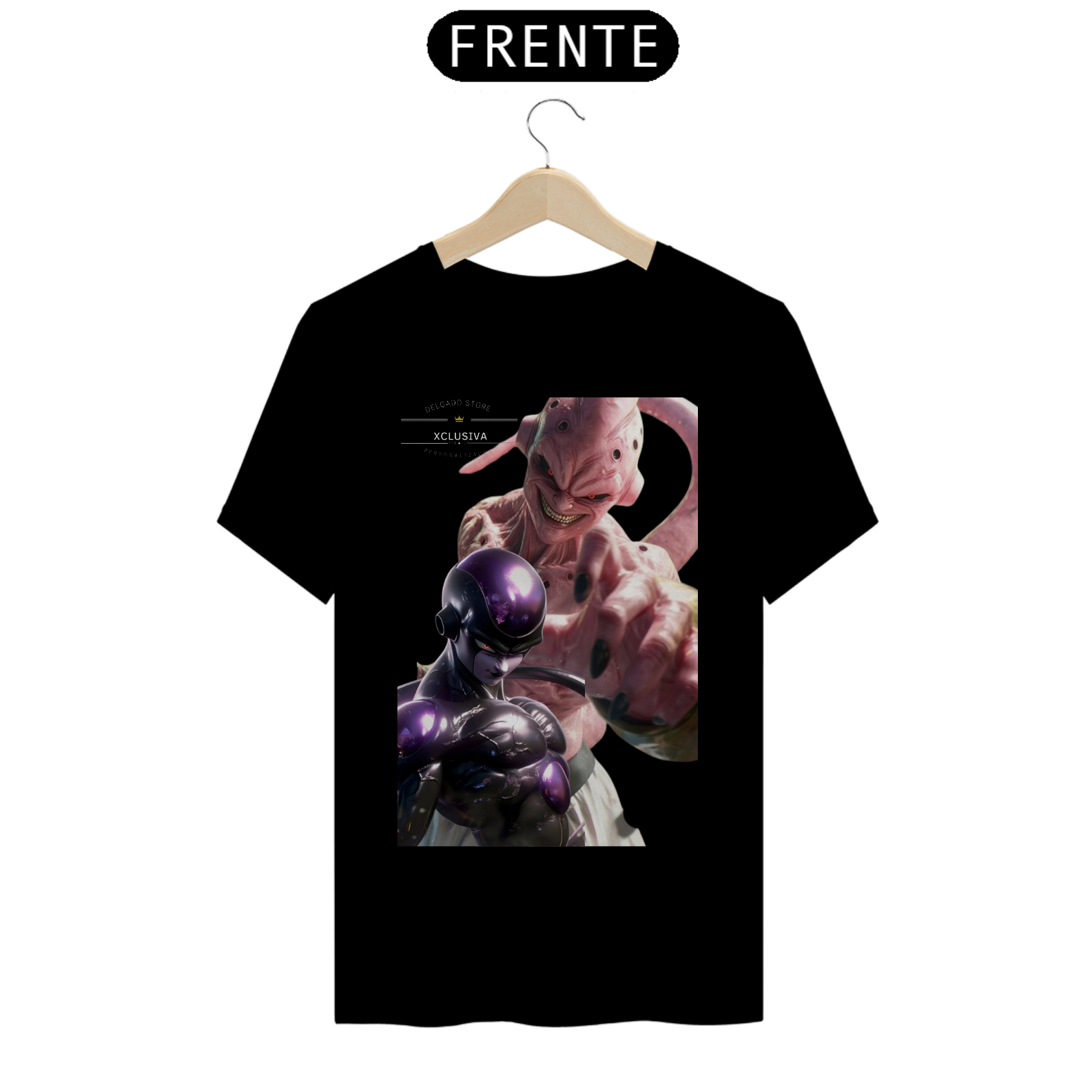 Camisa masculina Freeza e Majin  Boo