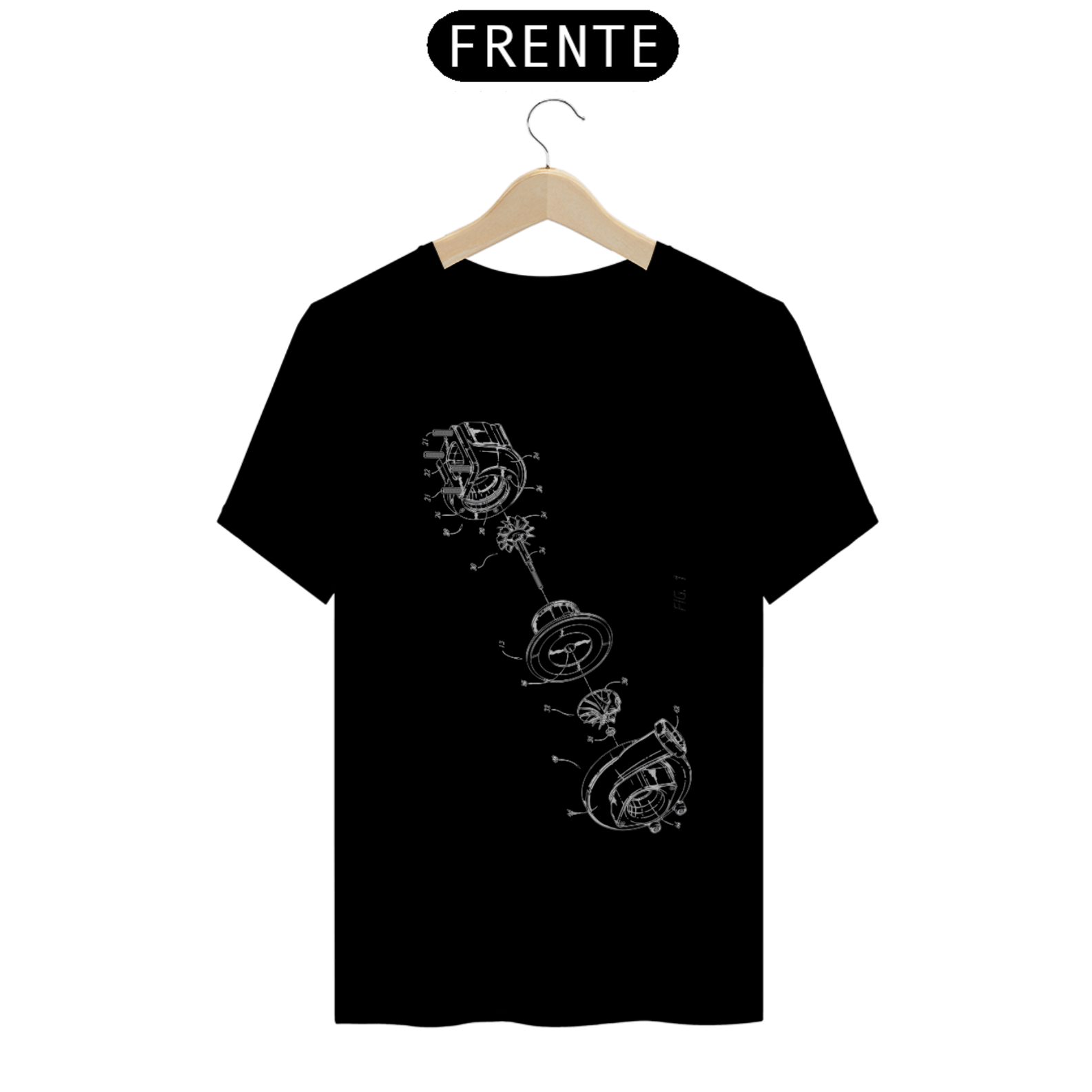 Exploded view of a turbo charger