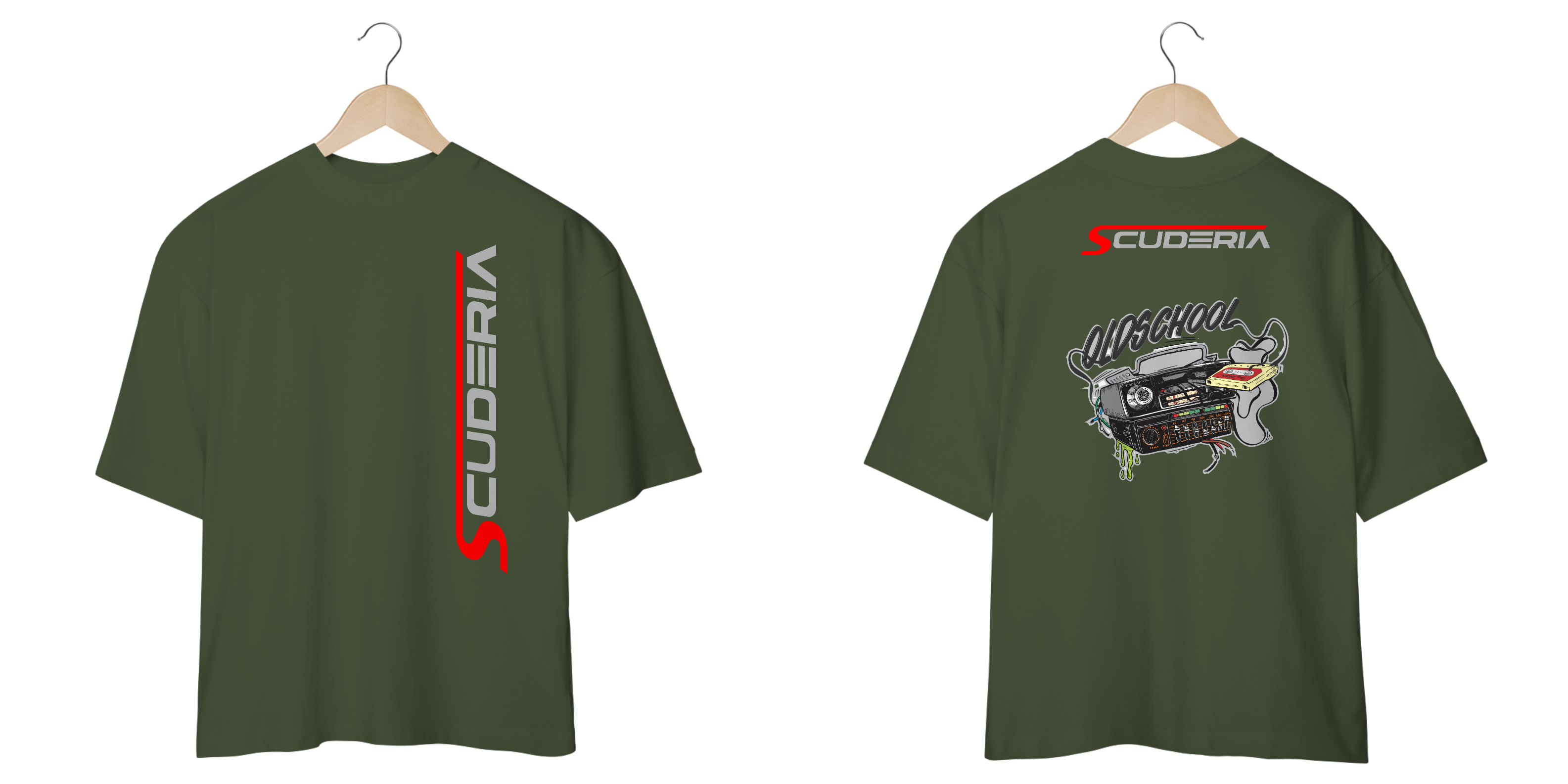 Nome do produto: Camiseta Oversized Conjunto Old School (Toca Fitas TKR + Tojo) Scuderia