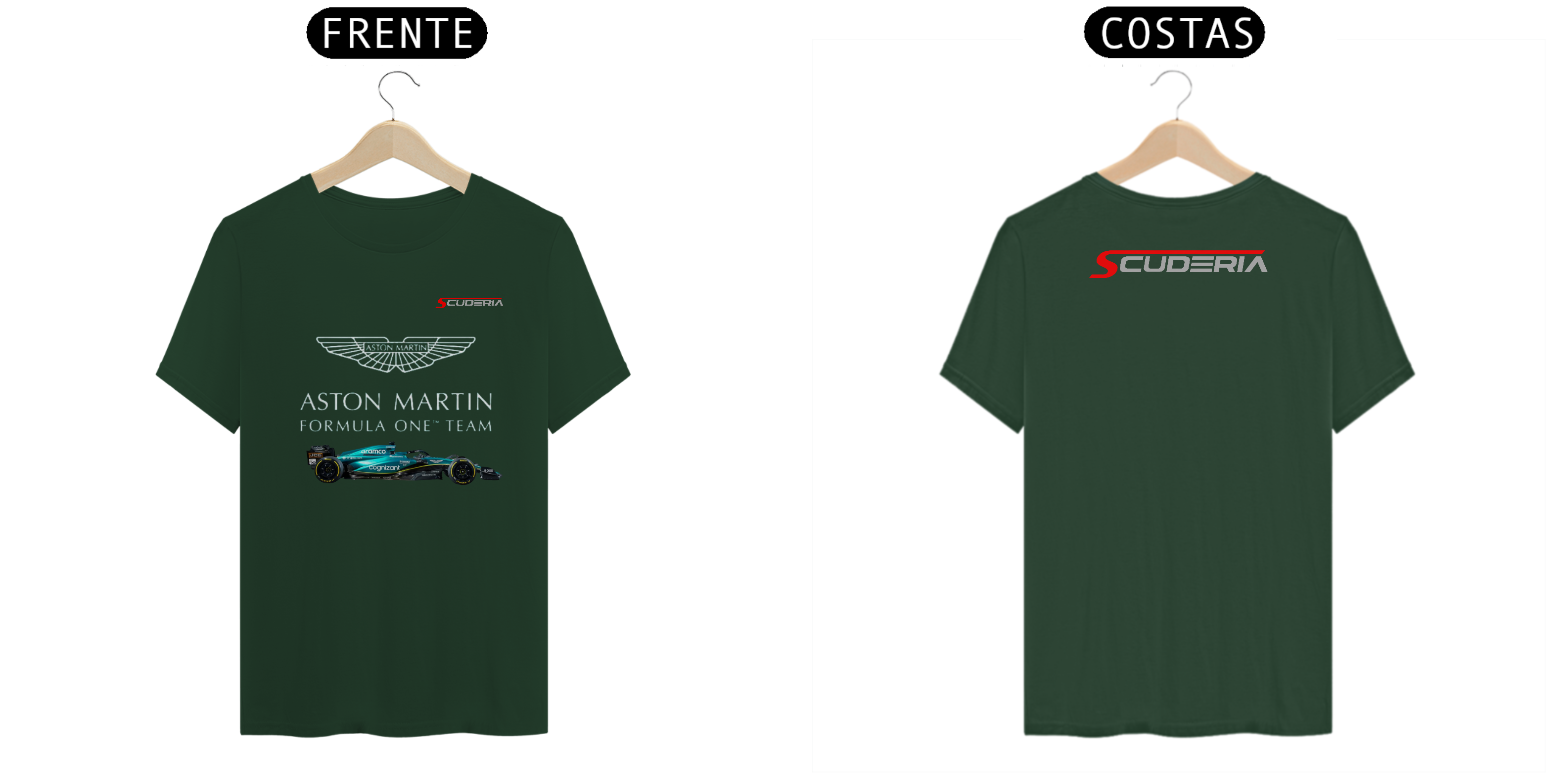 Nome do produto: T-Shirt Pima Aston Martin Formula 1 Team Scuderia