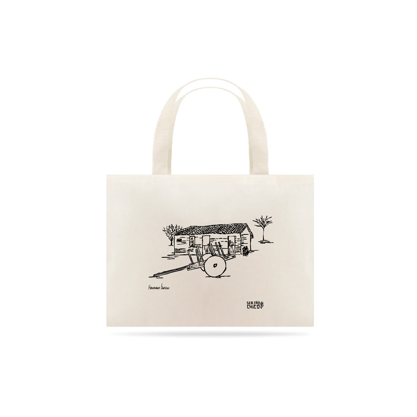 ECOBAG / GRAVURA - CASA E CARRO DE BOI
