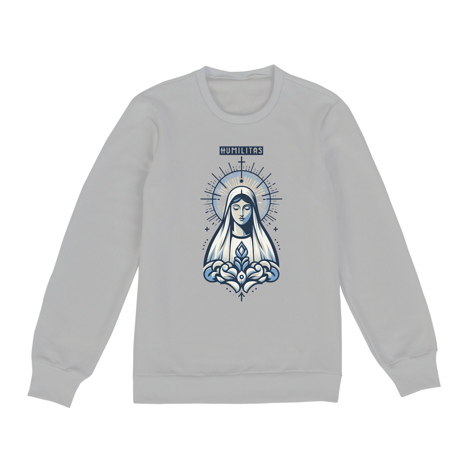 Moleton Unissex Humilitas Cloth: Coleção Maria e Suas Faces - Nossa Senhora das Graças