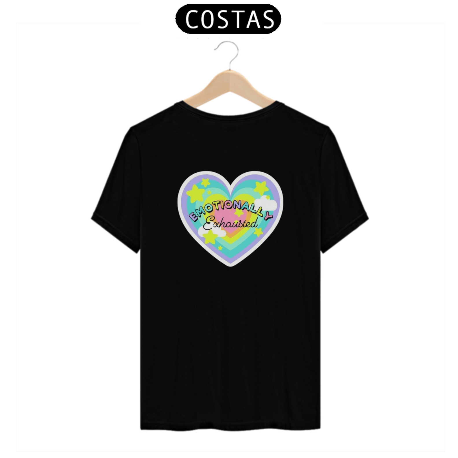 Camiseta Unissex de Algodão Emotionally Exahausted (Costas)
