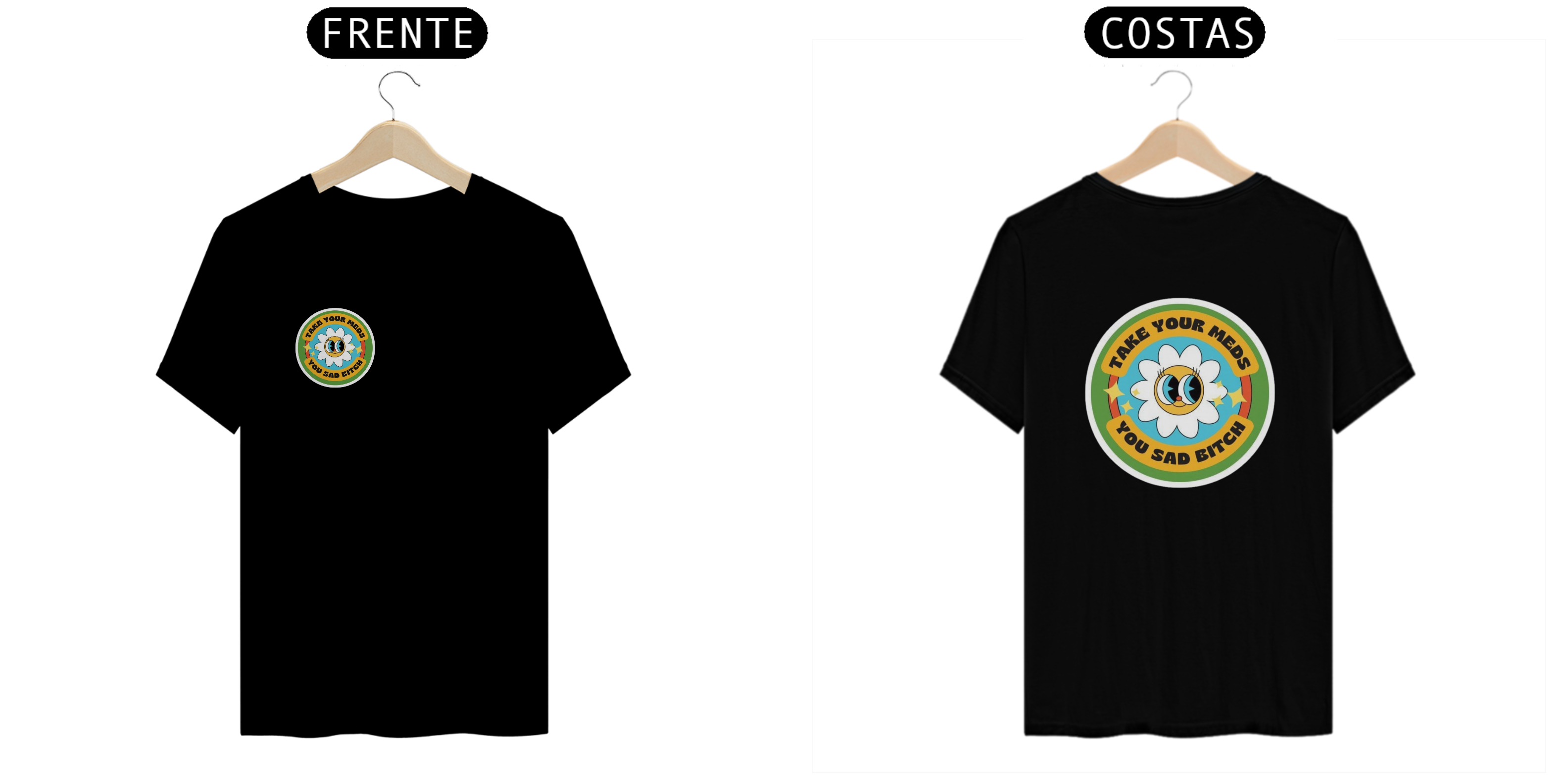 Camiseta de Algodão Take Your Meds