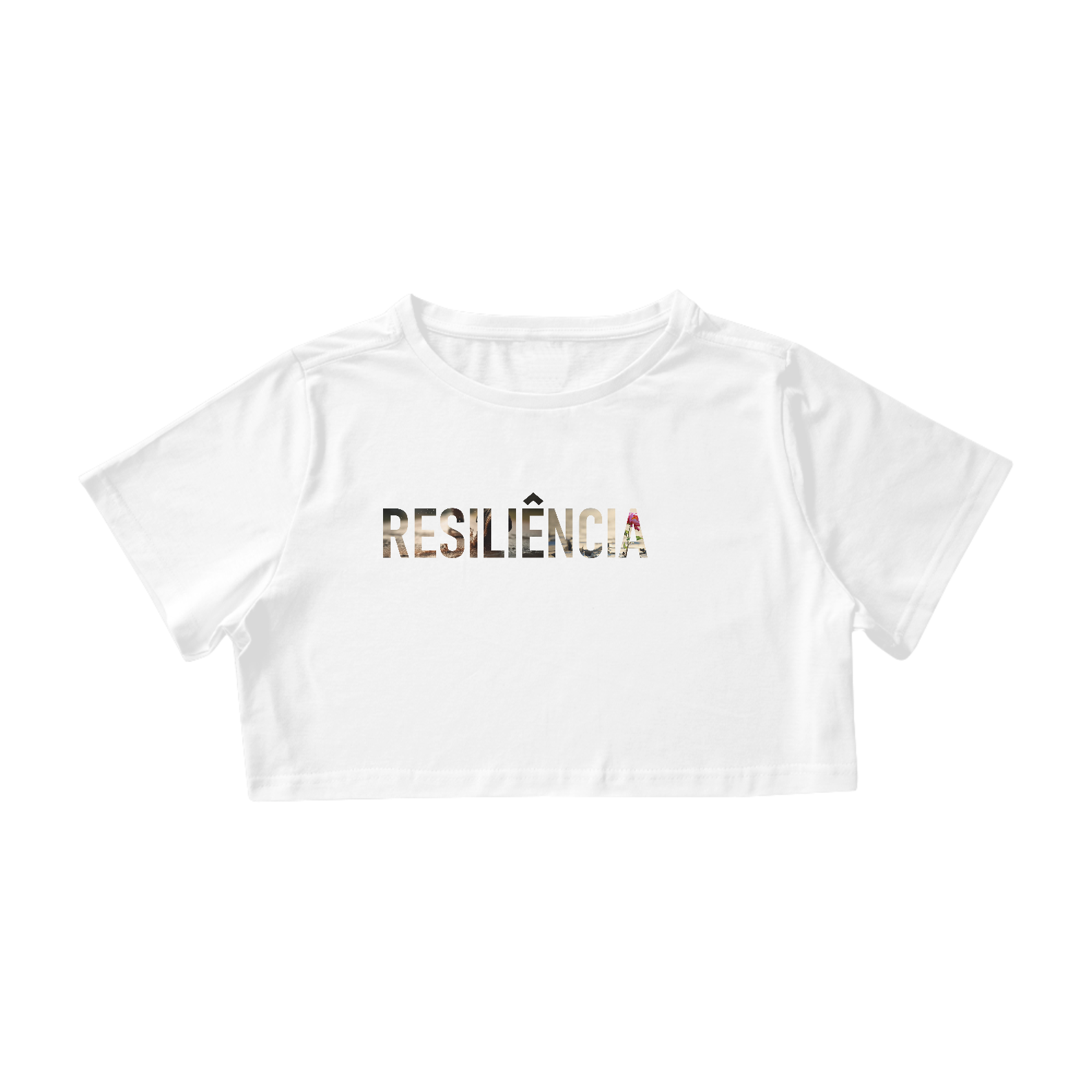 Cropped RESILIÊNCIA, coleção - PALAVRAS DE FORÇA
