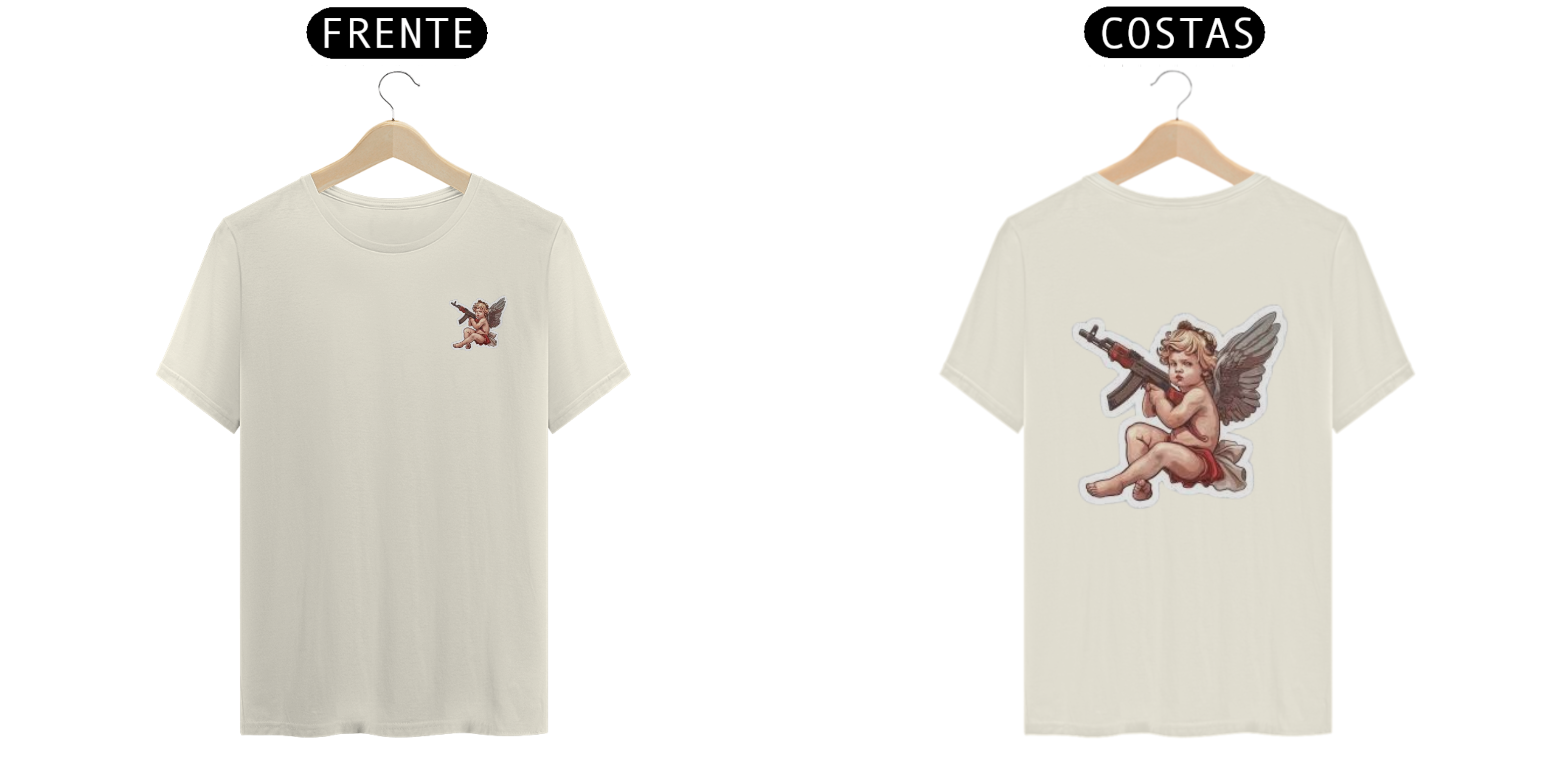 Camiseta baby Angel masks gangster Ak47