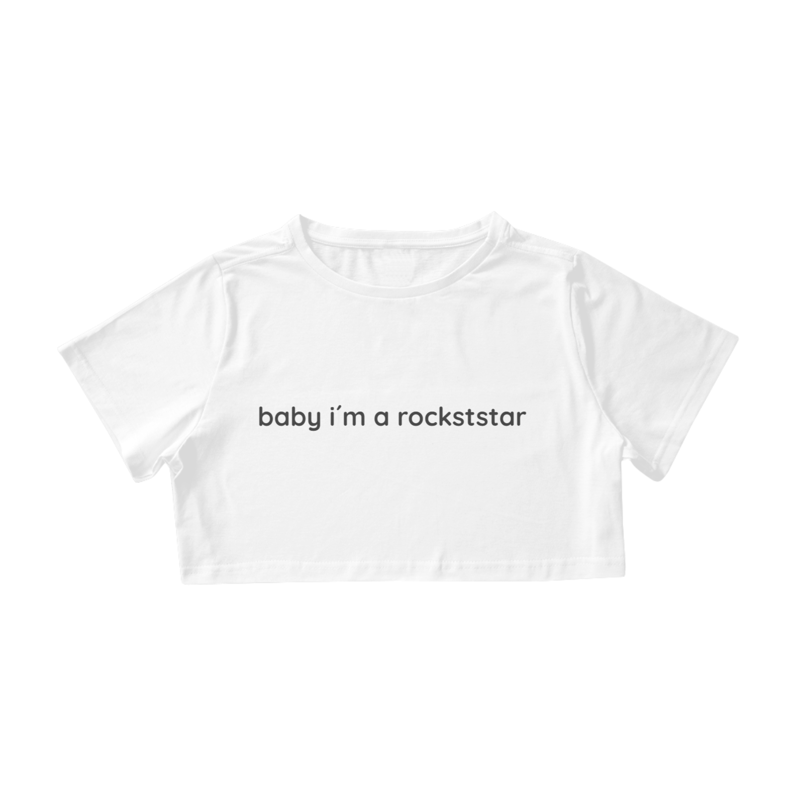 BABY I´M A ROCKSTAR CROPPED BRANCO