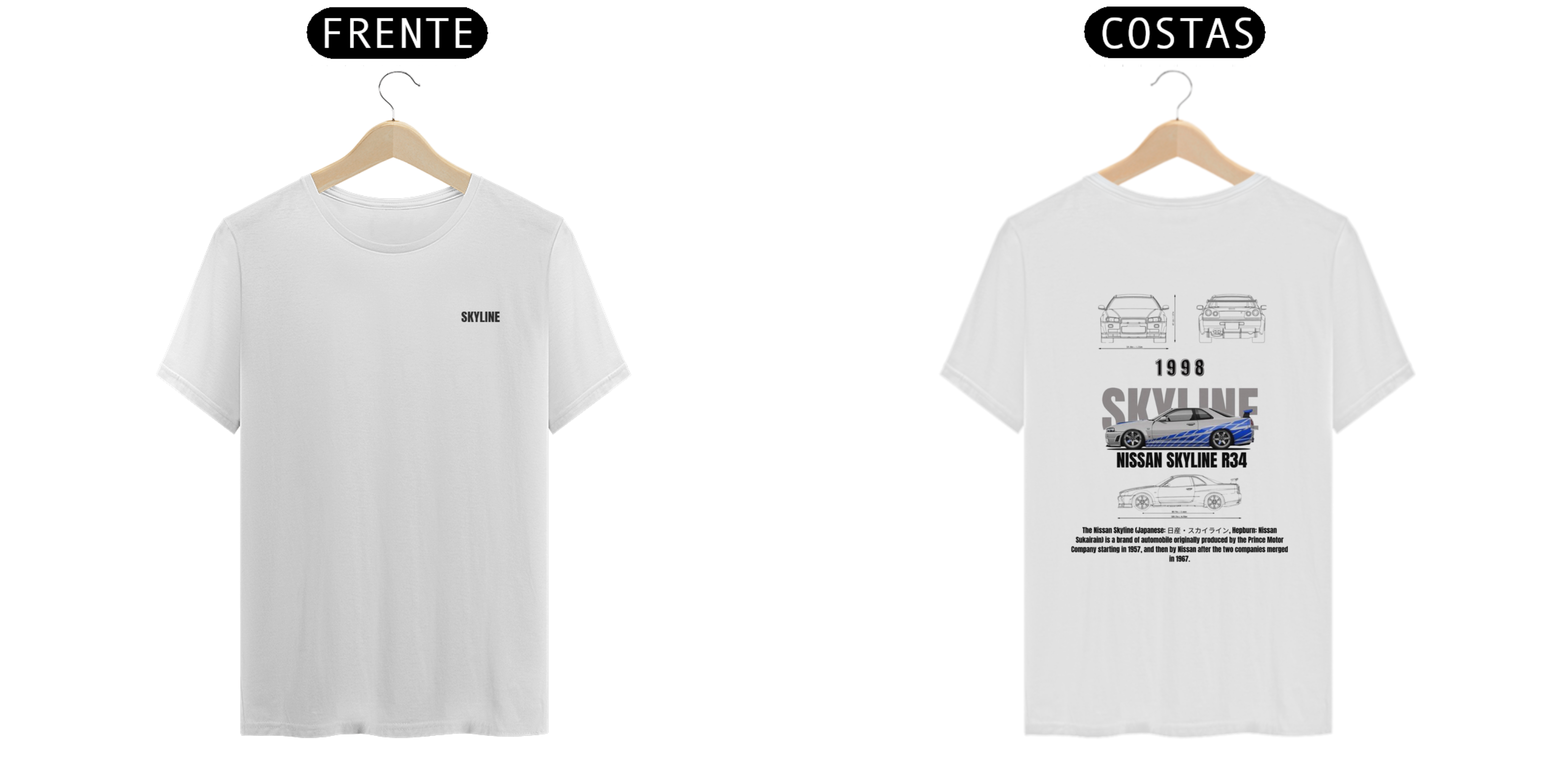 Camisa Skyline Do Brian O'Conner.