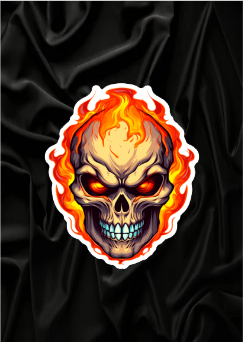 poster bones and fire dark night