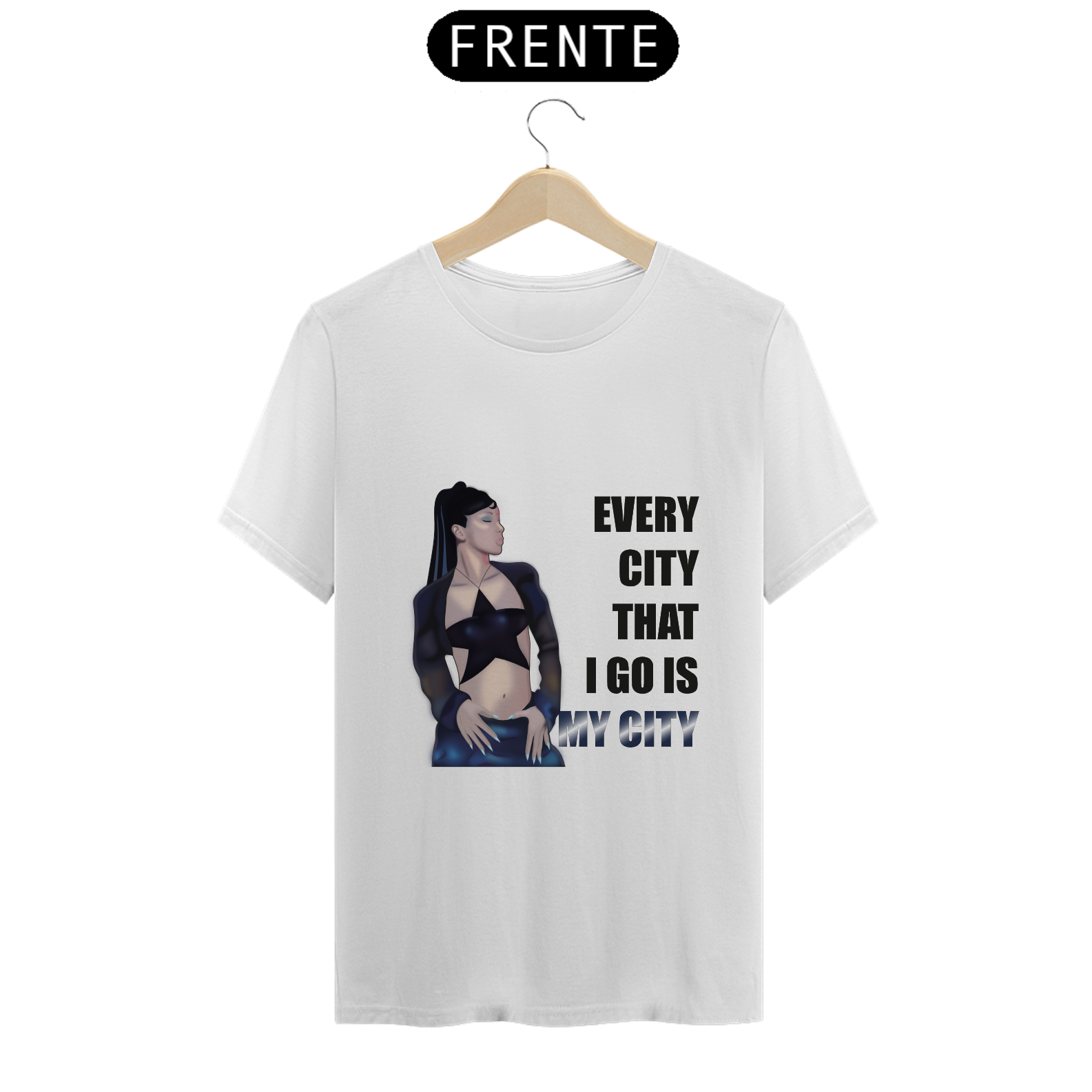 CAMISETA LISA ROCKSTAR [EVERY CITY THAT I GO IS MY CITY]