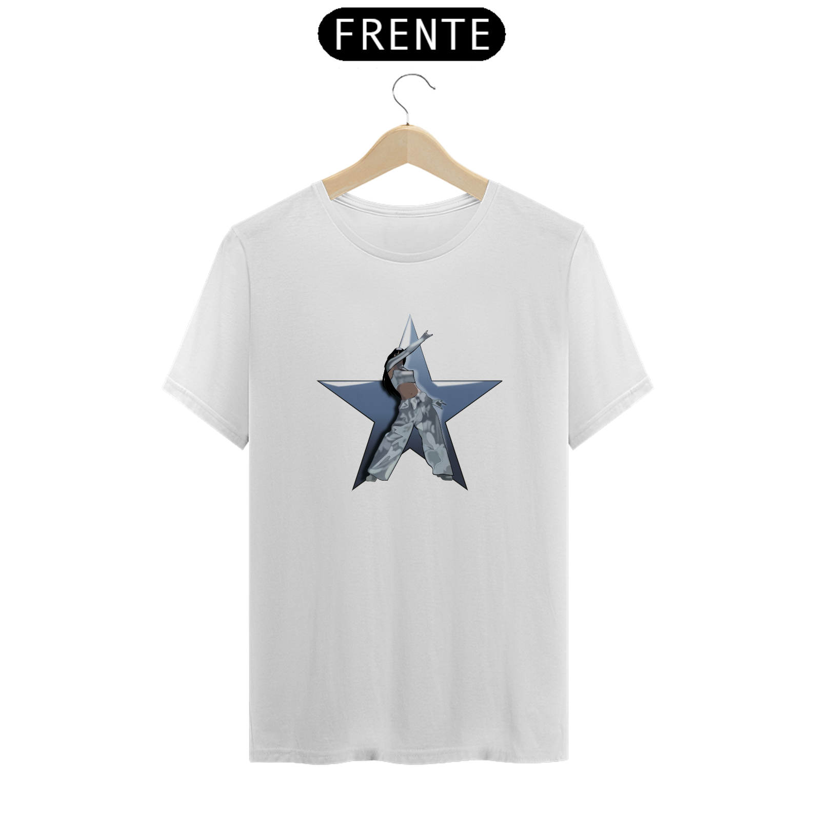 Nome do produto: CAMISETA LISA ROCKSTAR [STAR POSE]