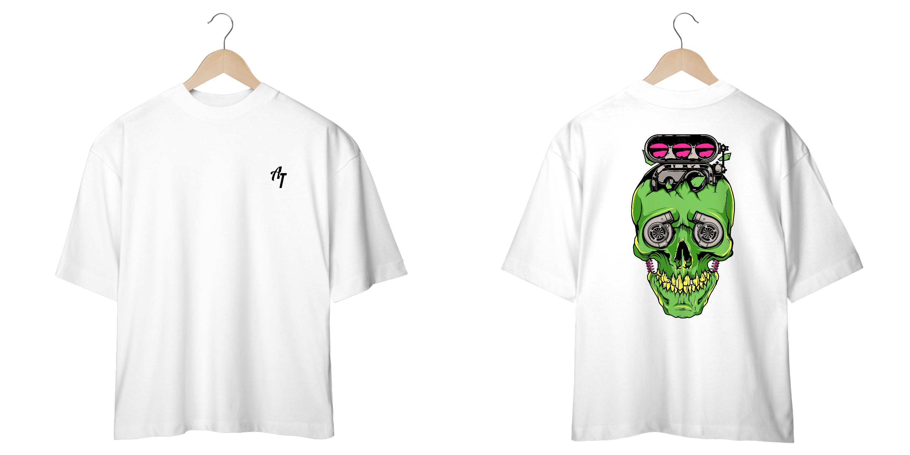 CAMISETA OVERSIZED ENGINE MONSTER - LOGO AT