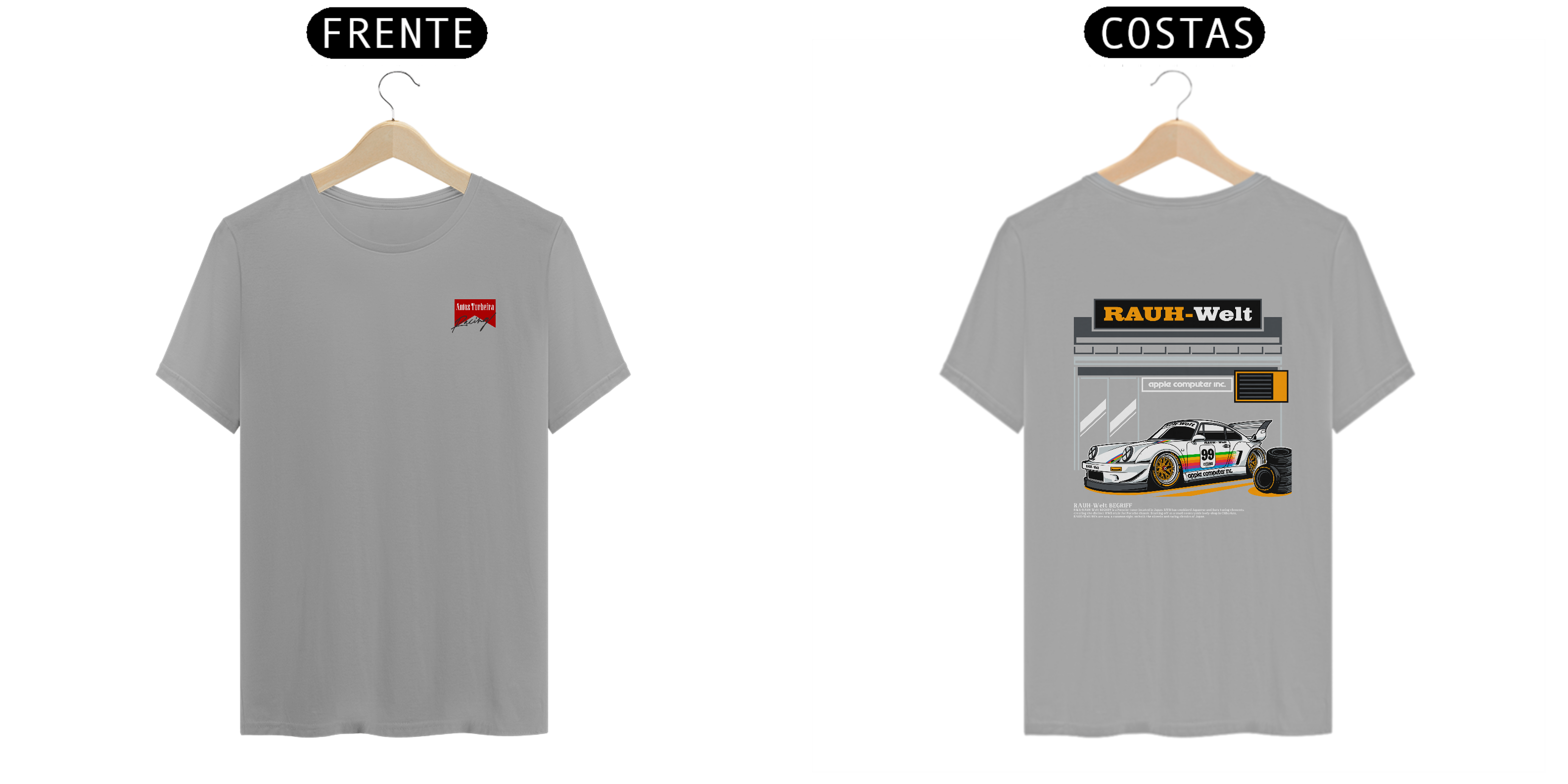 CAMISETA QUALITY APPLE COMPUTER - LOGO AUTOS TURBEIRA RACING