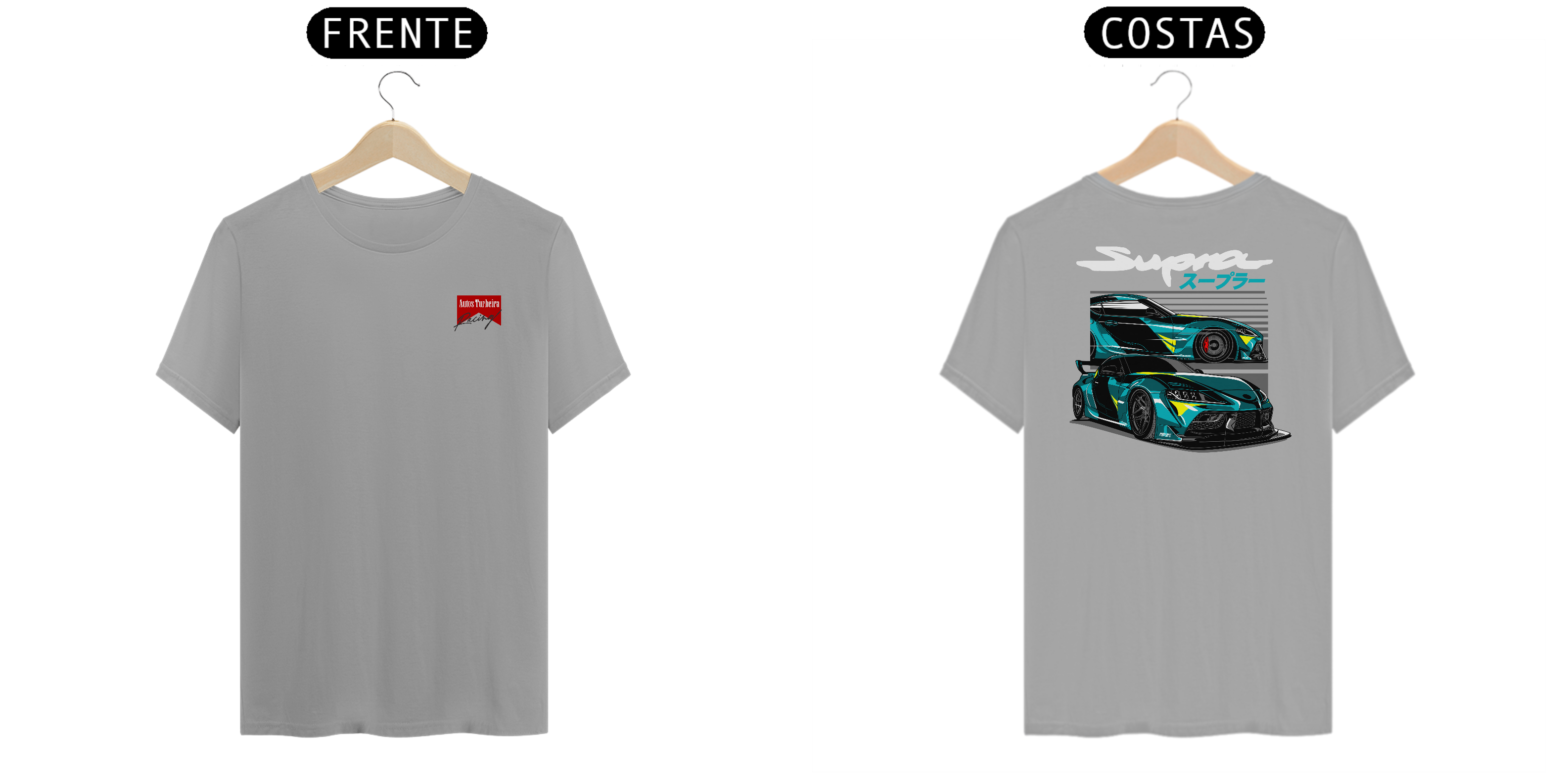 CAMISETA QUALITY BLUE CAR - LOGO AUTOS TURBEIRA RACING