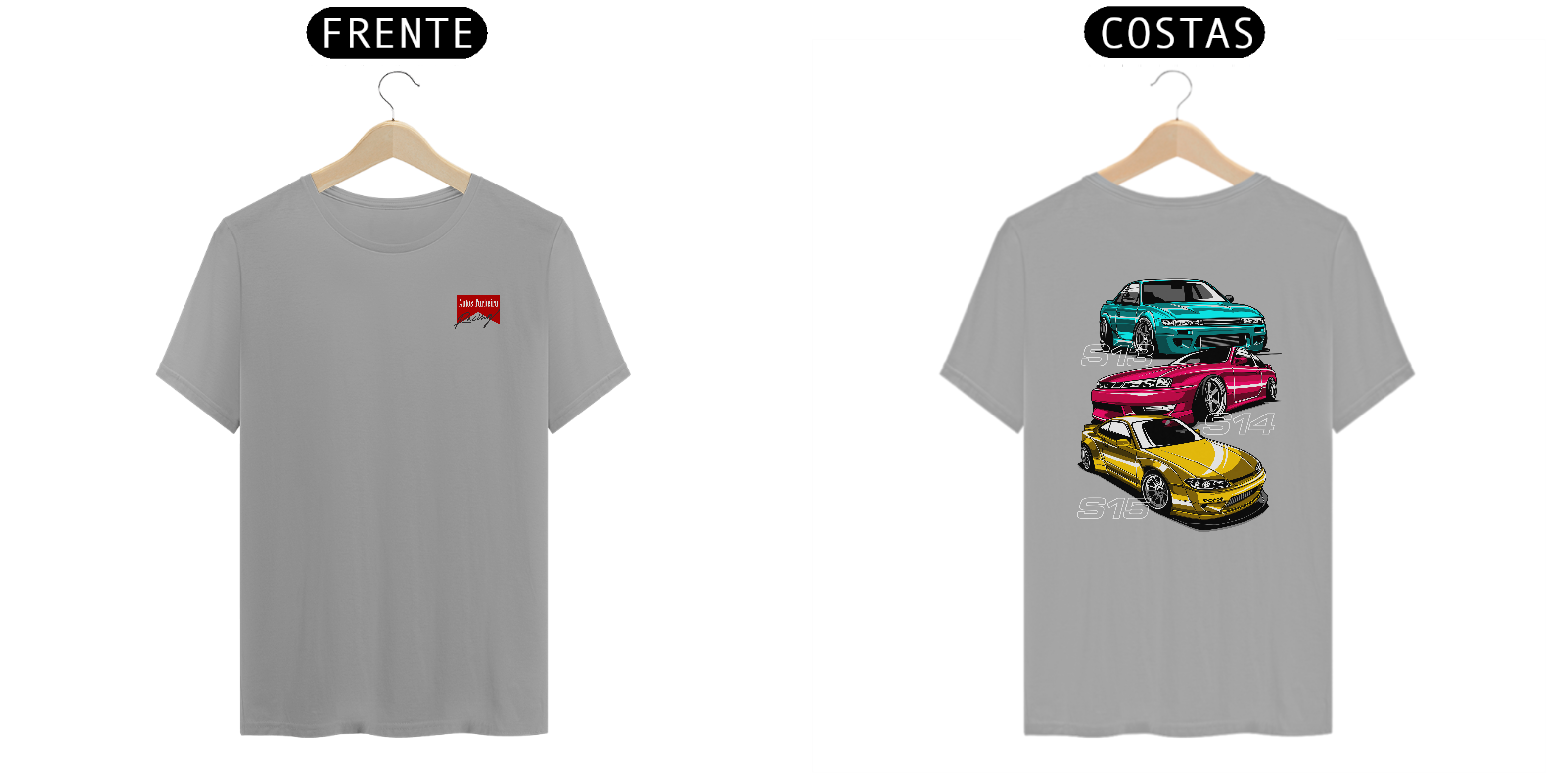 CAMISETA QUALITY S13, S14, S15 - LOGO AUTOS TURBEIRA RACING